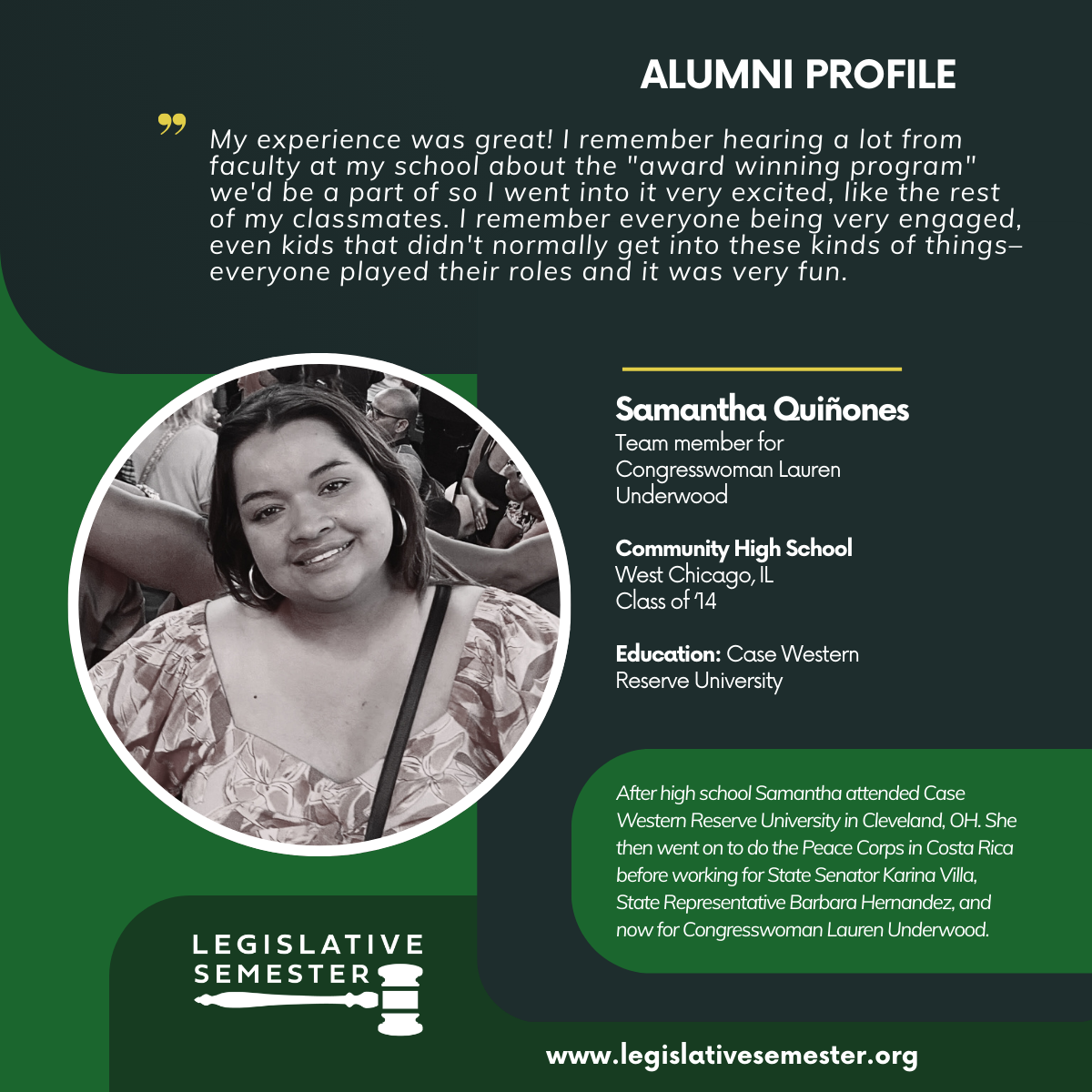 Samantha Quinones - Alumni Profile LinkedIn Post.png