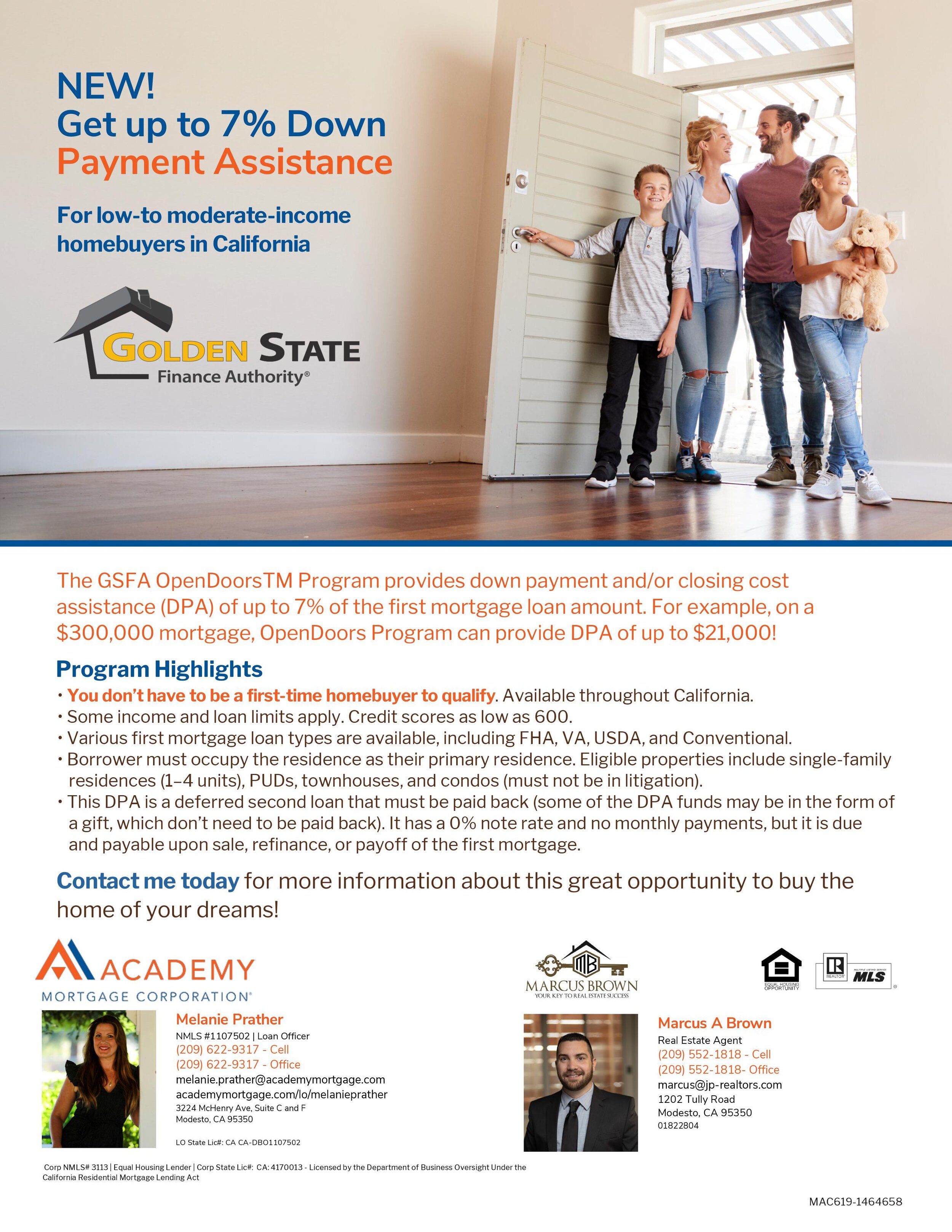 California Down Payment Assistance