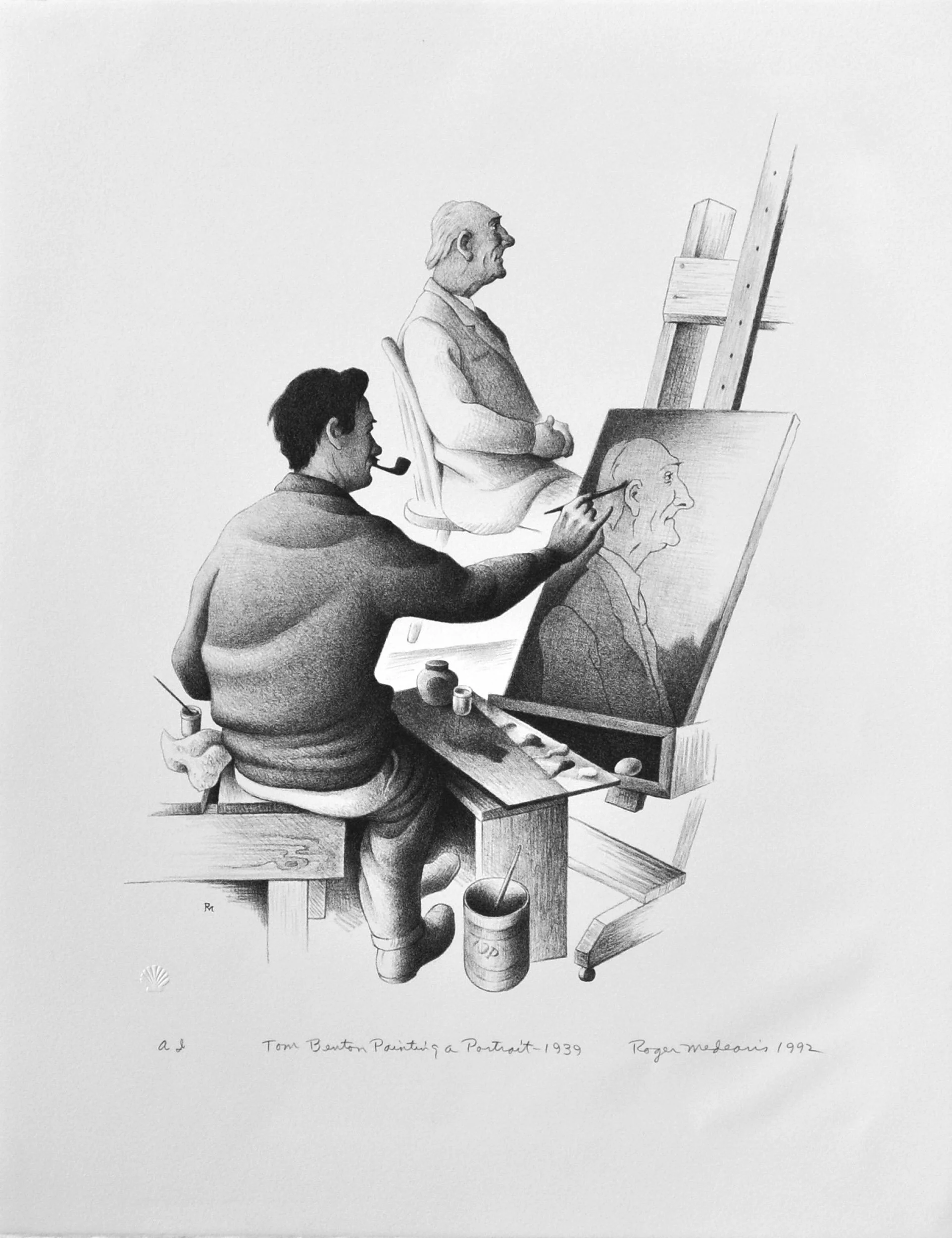 Roger Medlars
Thomas Benton Painting a Portrait

