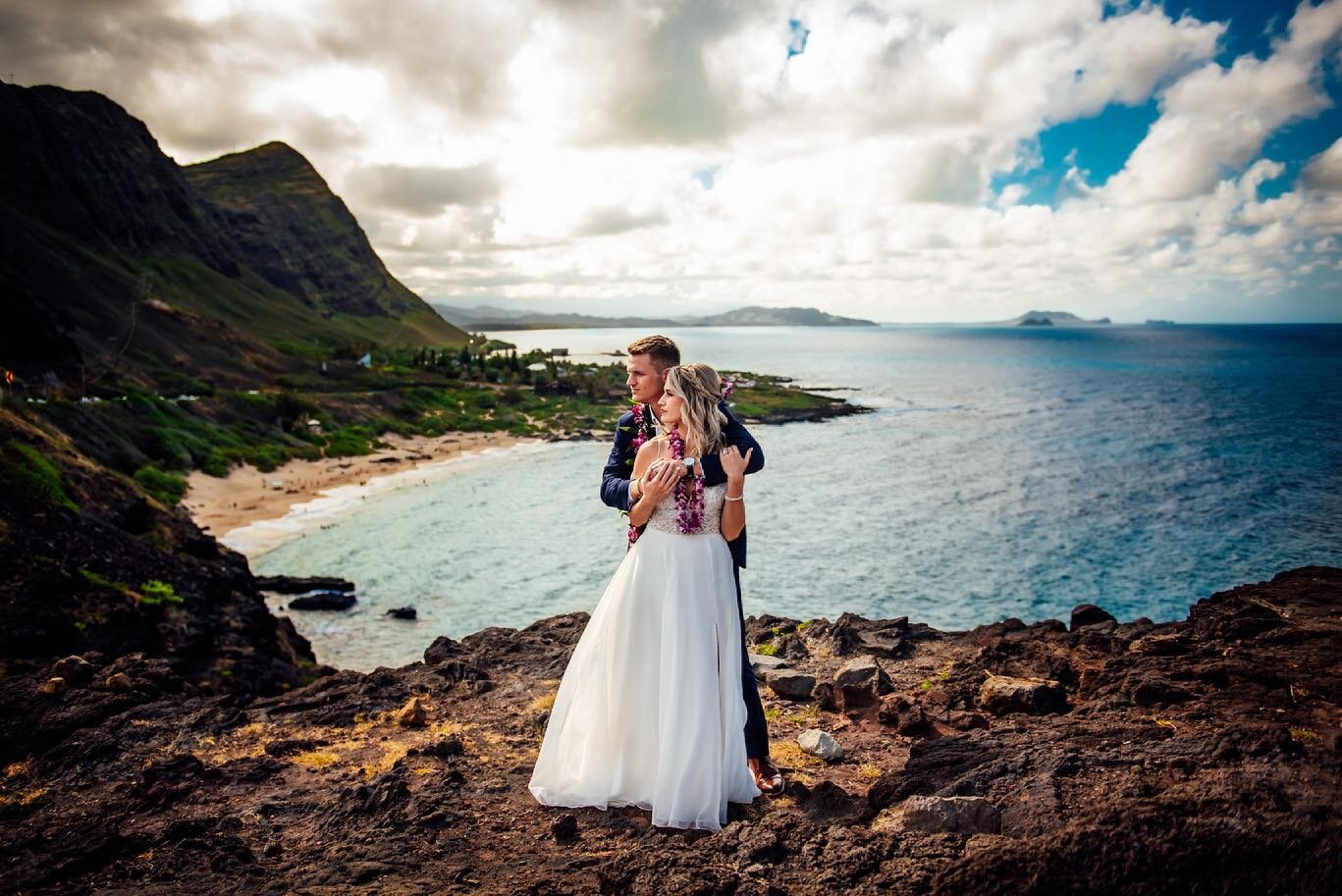 What a wild ride this was.. 

Getting the lovely opportunity to photograph people from the town I grew up in IN HAWAII?! 

Sam and Chandler eloped to the beautiful island of Oahu and I can&rsquo;t even express how absolutely stunning they both looked