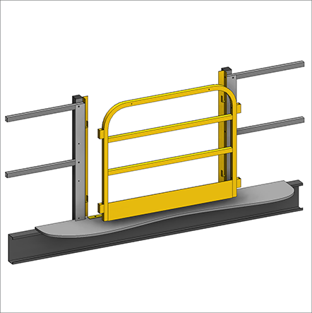 mezzanine swing gate