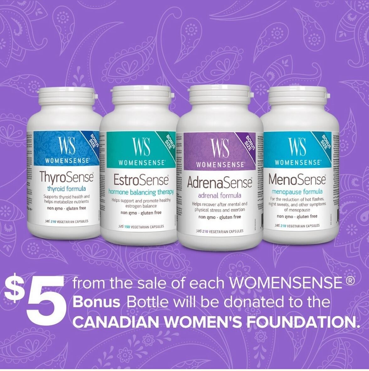 @womensense_ supports more than 74 community programs that help women and girls move out of violence, out of poverty and into confidence and leadership. Find Womensense products on sale at Lynn&rsquo;s Vitamin Gallery for the month of March and help 