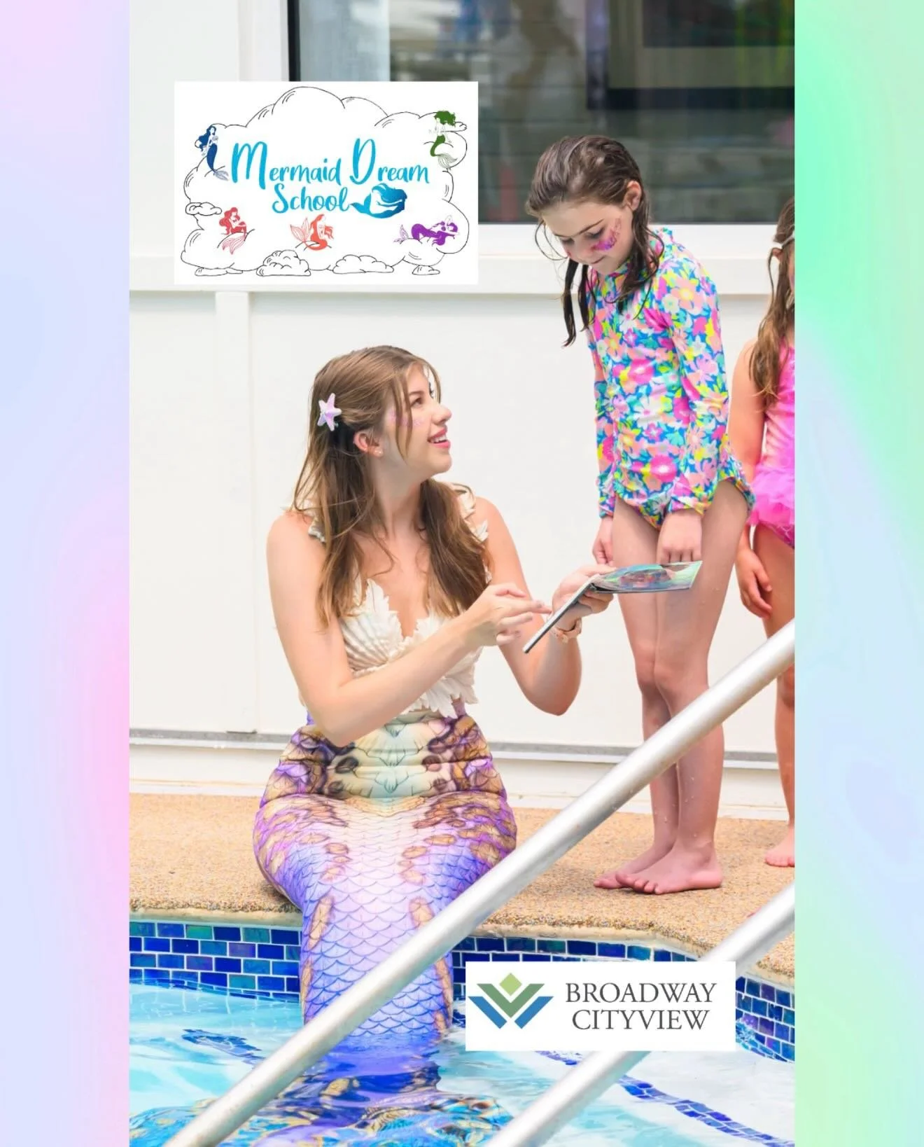 Thank you to Senior Living Broadway Cityview for having @mermaiddreamschool at your event for your grandchildren! 🧜&zwj;♀️💙 

A special thank you from Mermaid Elizabeth, who loved sharing mermaid magic, smiles, and special memories with everyone. W