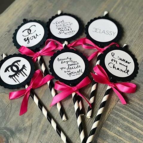 Chanel Hot Pink Inspired Cupcake Dessert toppers set of 10 — Luxury Party  Items