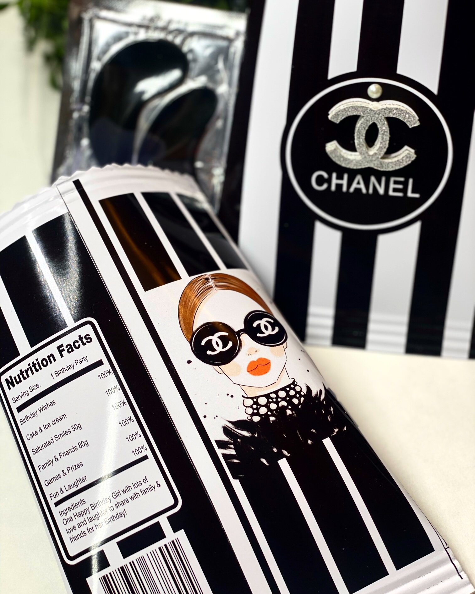 Chanel Favor Chip Bags with Hydrating Collagen Eye Mask Sold in sets of 10  — Luxury Party Items