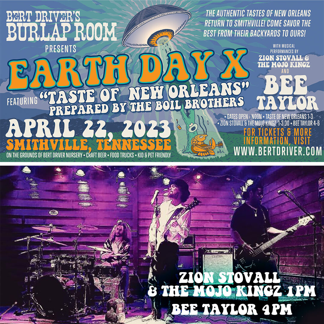 Gates open at 12pm this Saturday, 4/22, for our Earth Day X celebration, and music kicks off at 1pm when Atlanta&rsquo;s 👑 Zion Stovall and &ldquo;The Mojo Kingz&rdquo; (@zionstovall_official) bring their blues vibe to the Magnolia Stage! 

Zion Sto