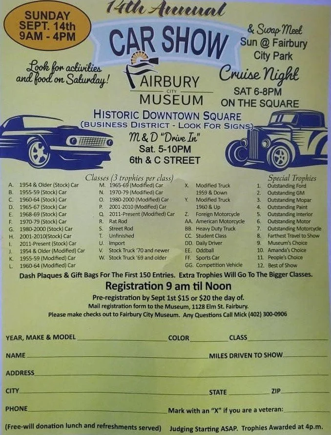 Fairbury City Museum Car Show