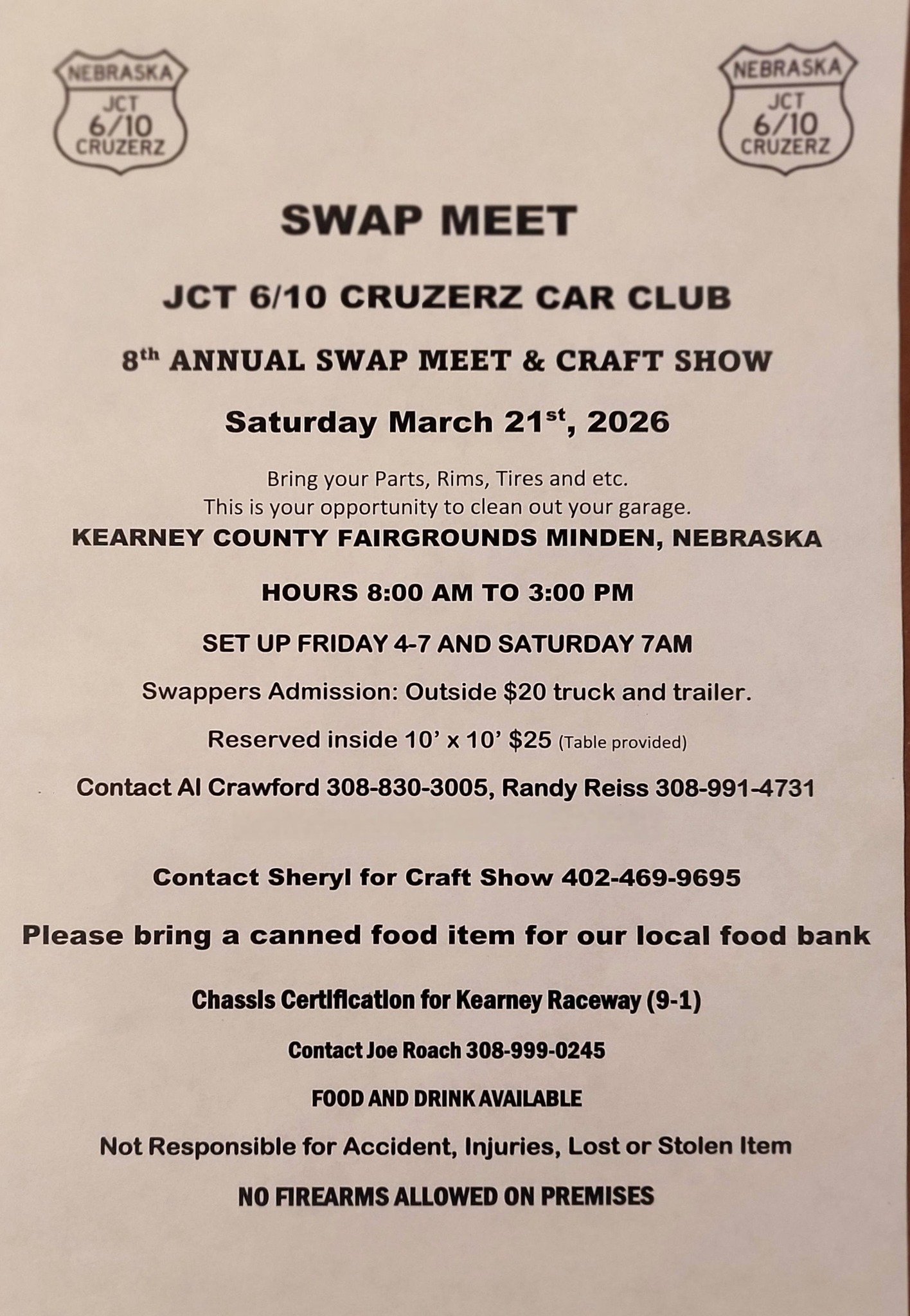 SWAP MEET  -  Jct 6/10 Cruzerz Car Club