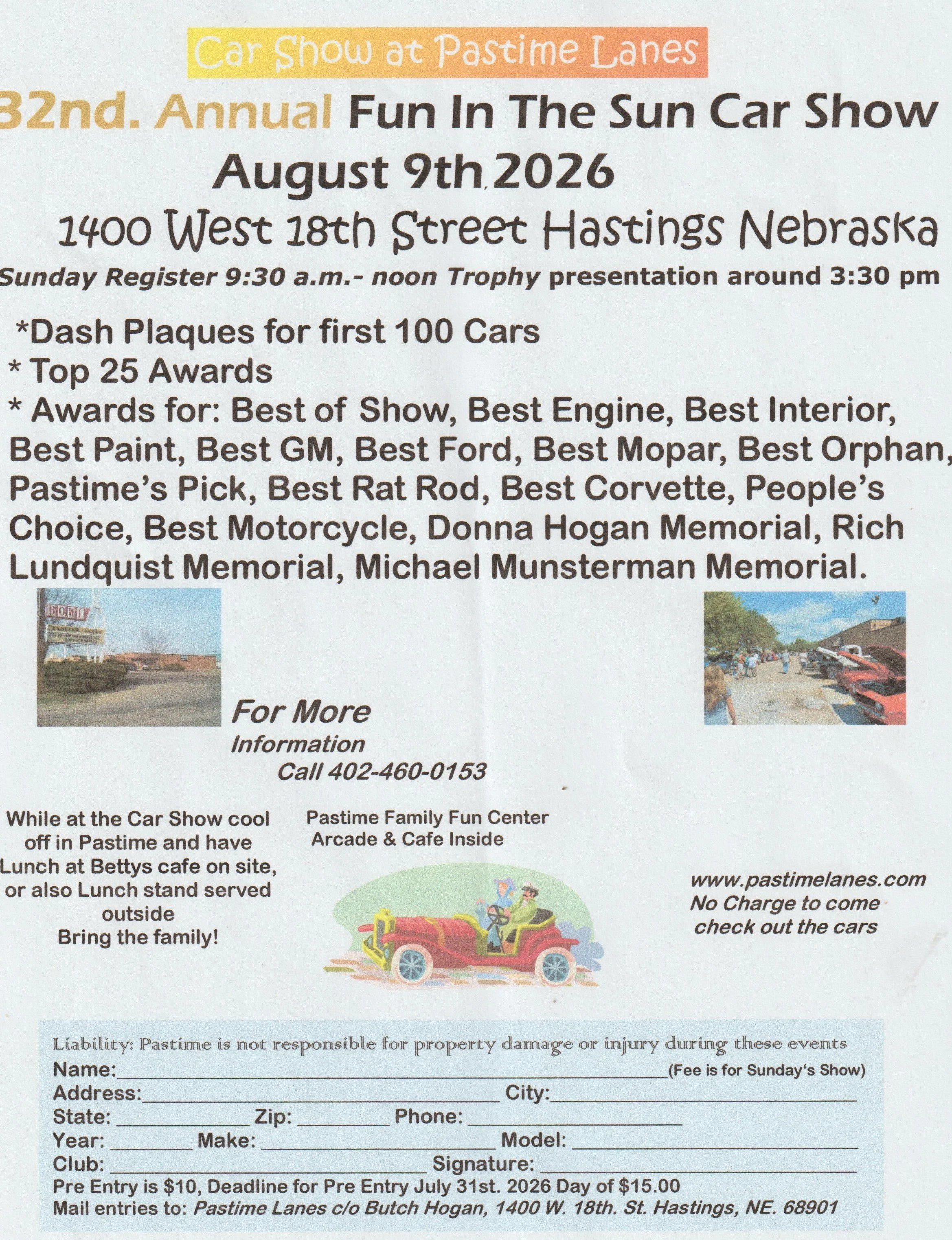 Pastime Lanes Car Show - Hastings, NE