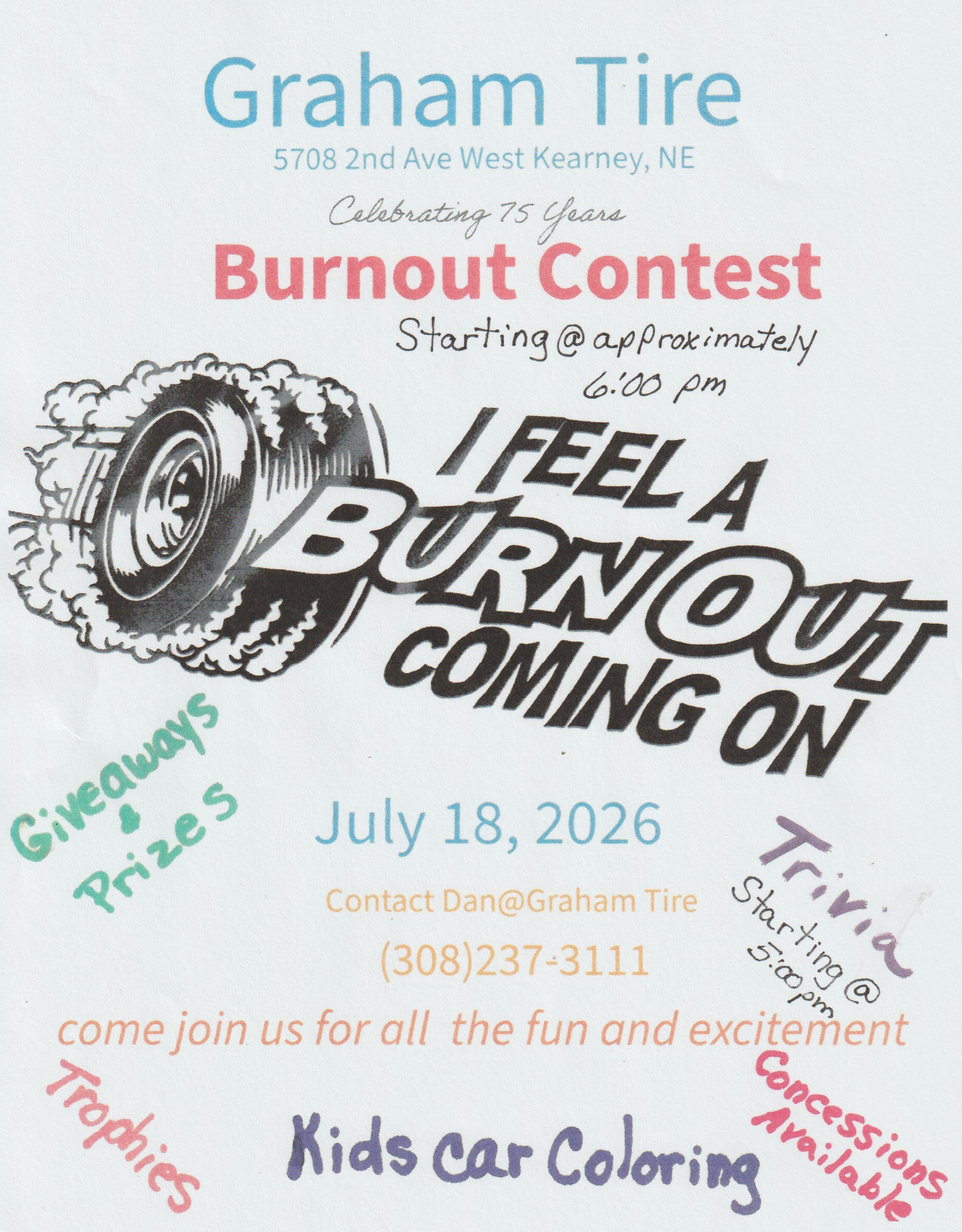 Graham Tire Burnout Contest - Kearney, NE