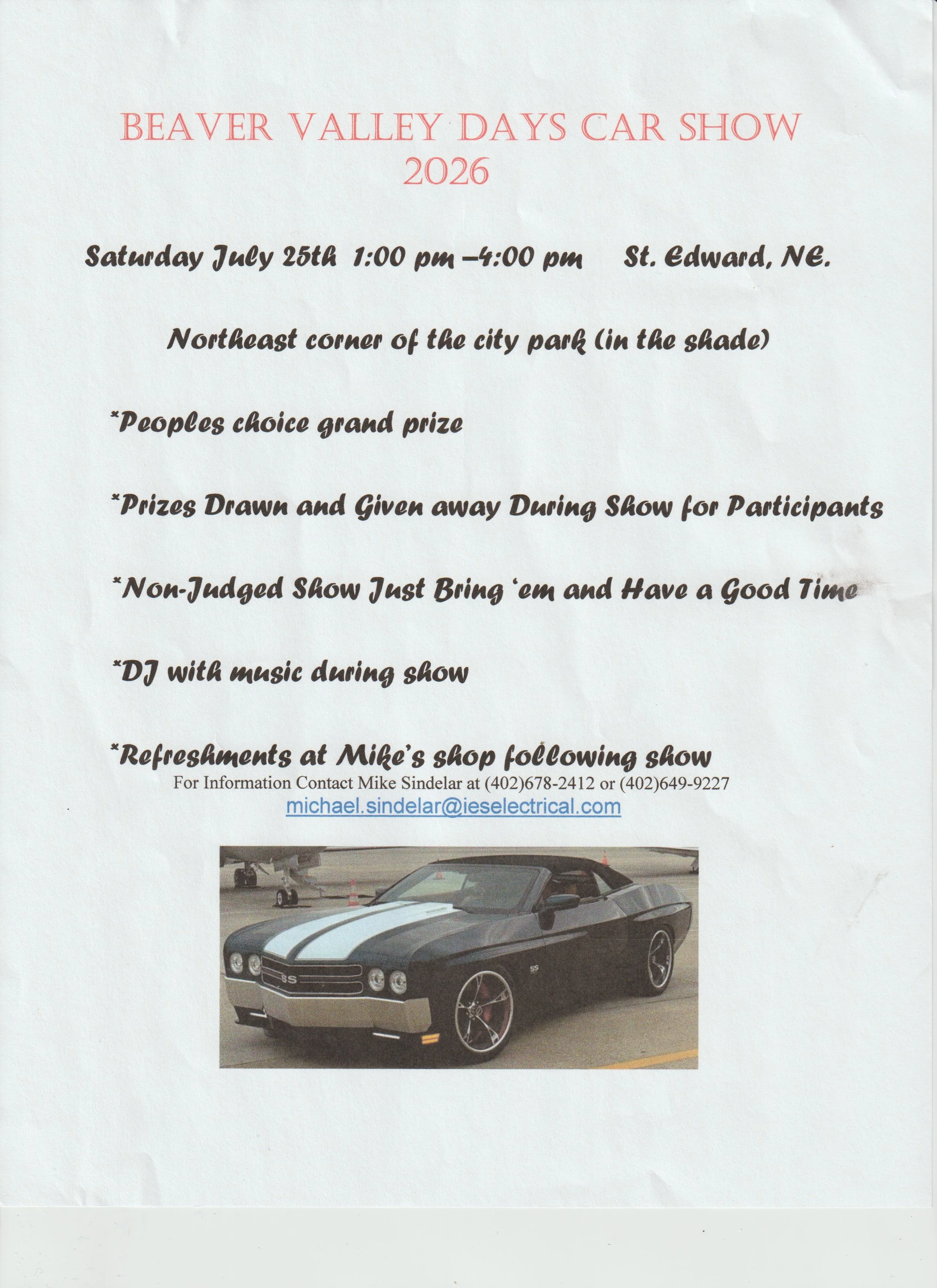 Beaver Valley Days Car Show - St. Edward