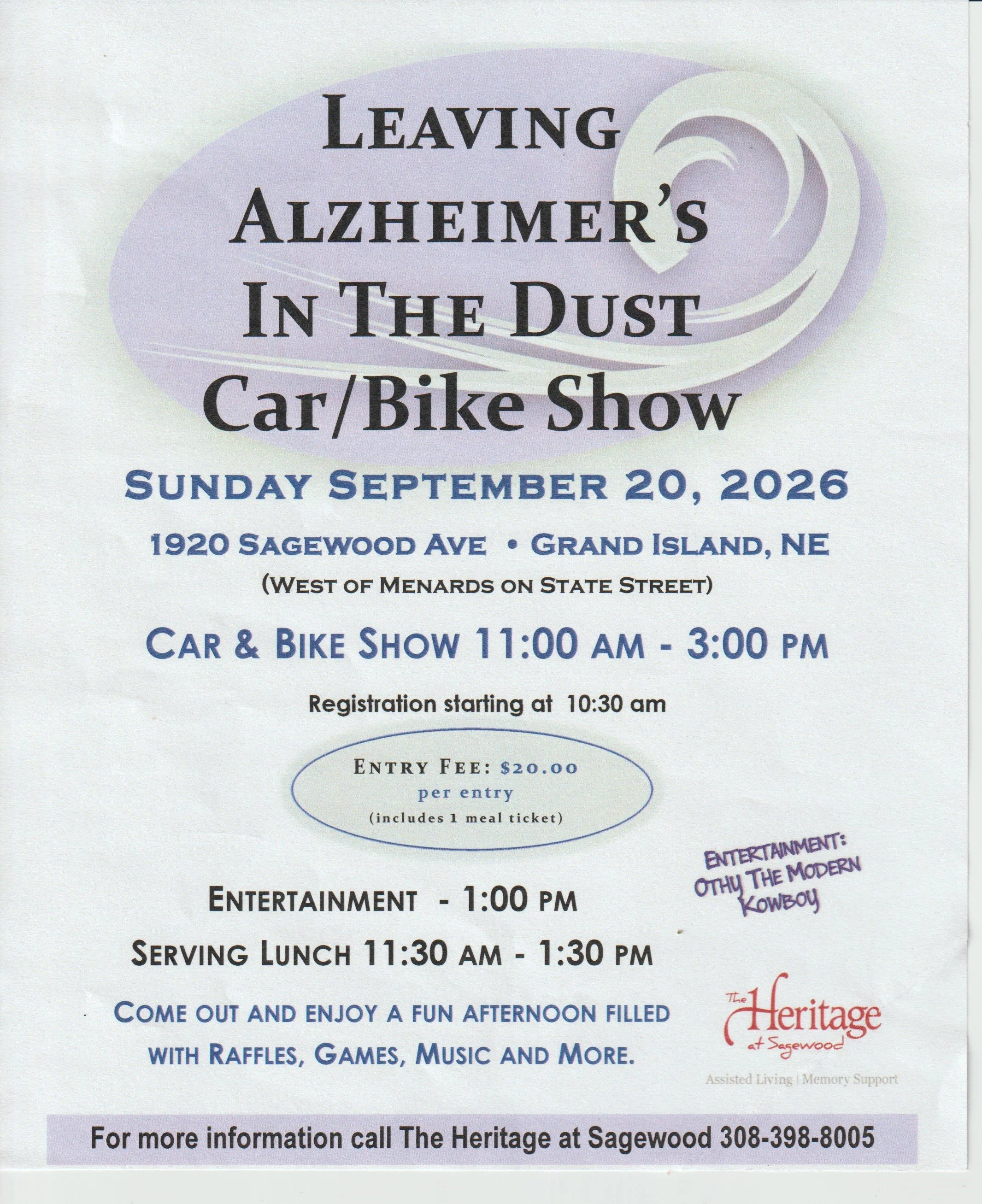 Leaving Alzheimer's in the Dust - Car &amp; Bike Show - Grand Island