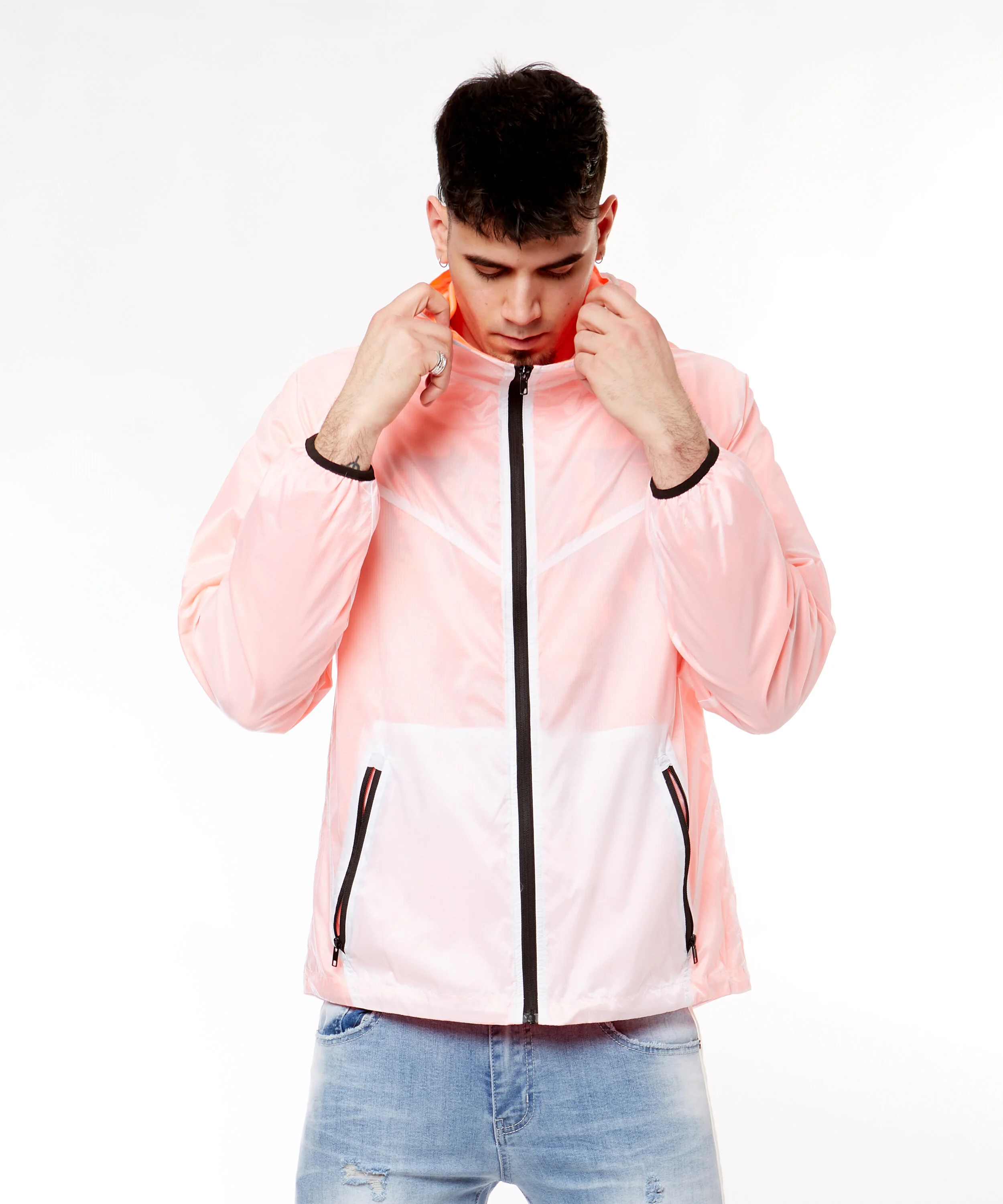 J006 DOUBLE LAYERED WINDBREAKER PASTEL 