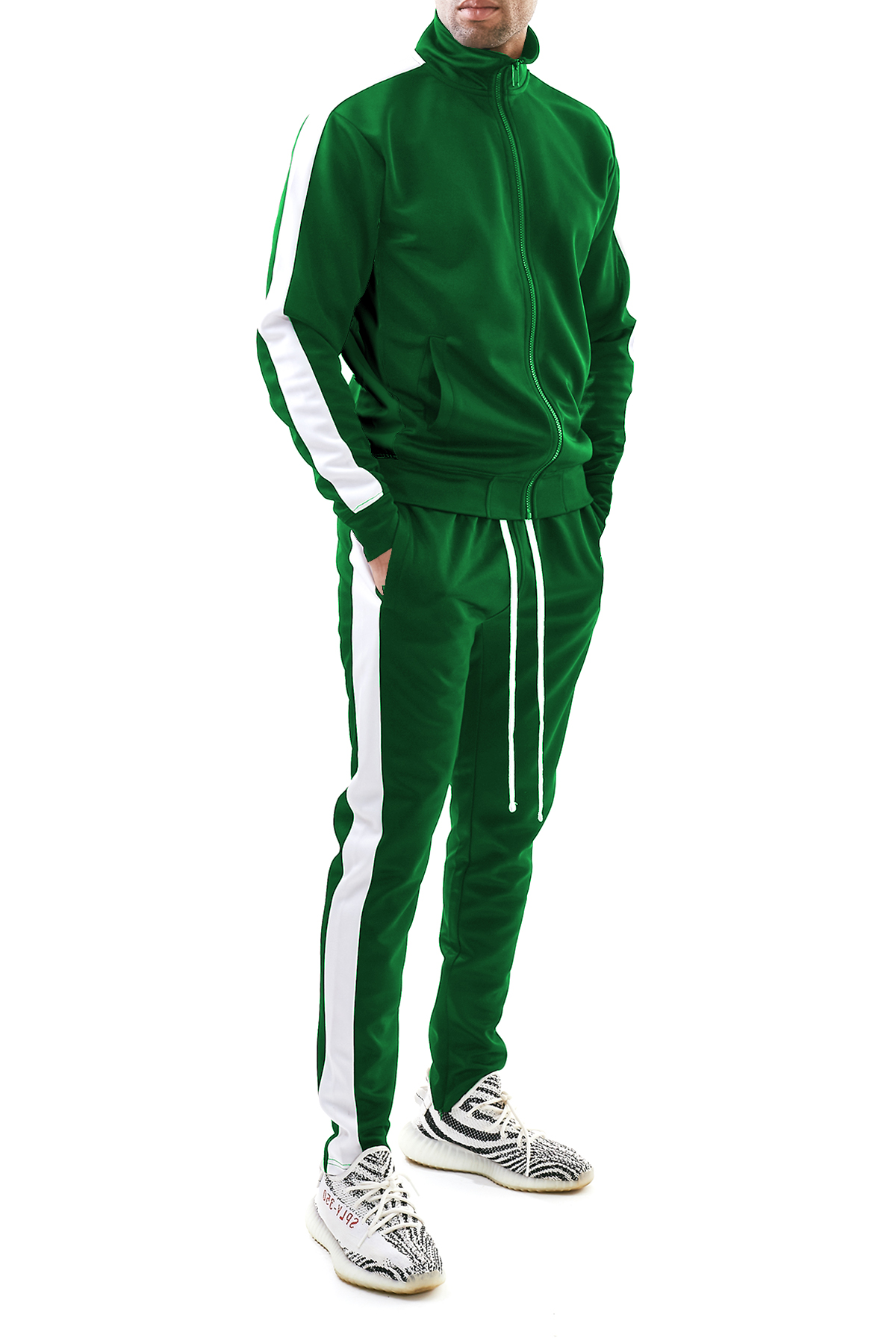 Adidas Originals Essentials Trefoil Logo Tracksuit In Dark Green ASOS ...