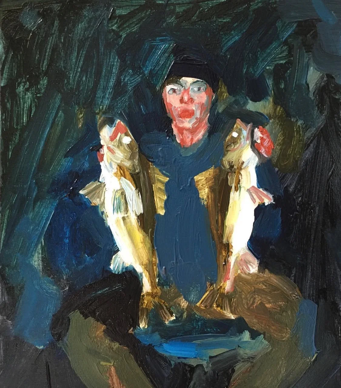 Sitting on a Cooler in the Dark