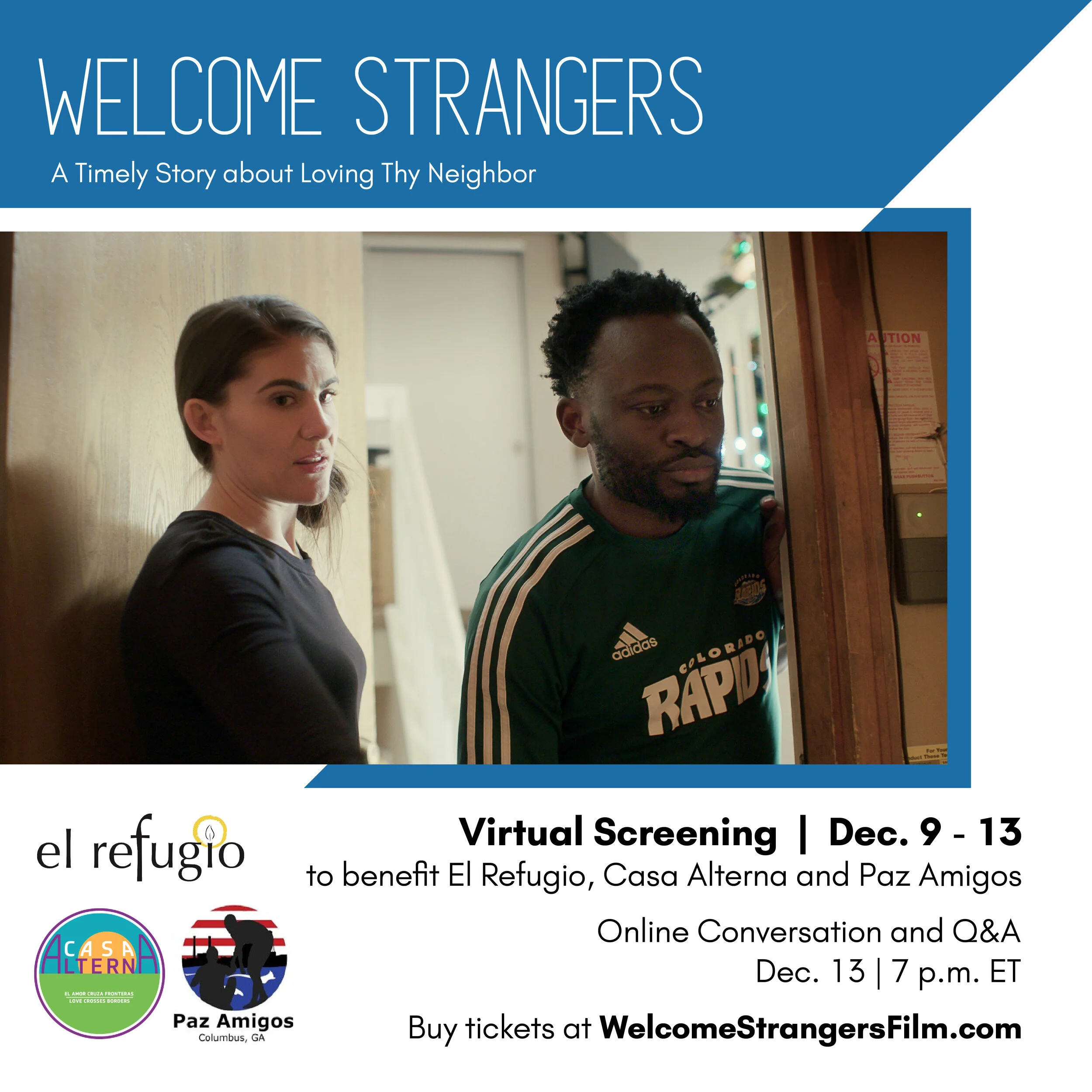 Virtual Community Screening to benefit El Refugio, Casa Alterna and Paz Amigos