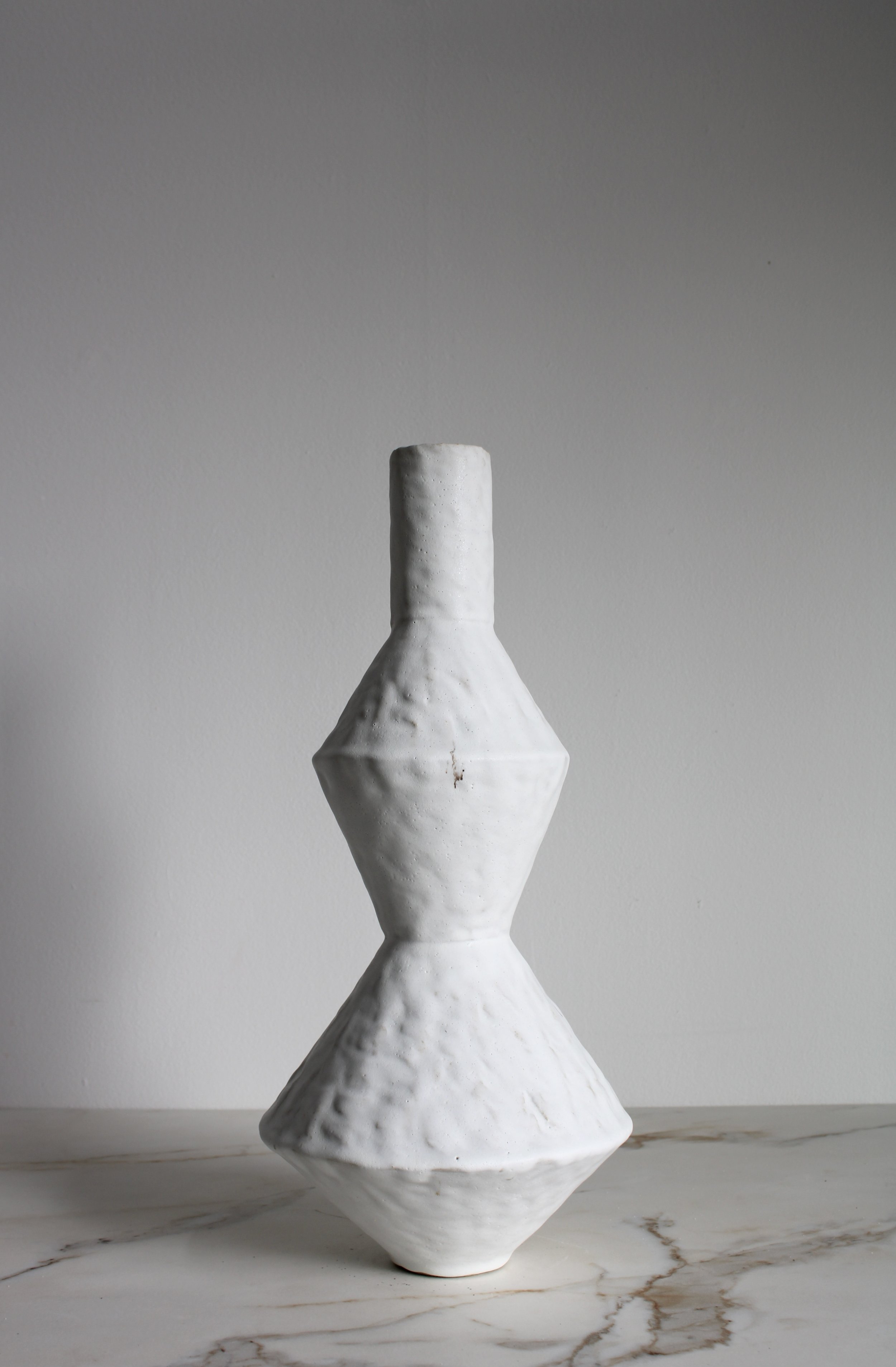 Matte White Hourglass Bottle