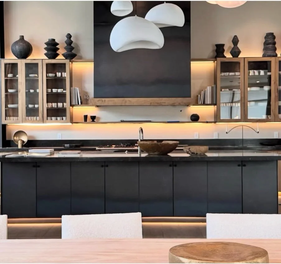 Some pots in a beautiful Montana home designed by @philipfeyfer . It&rsquo;s always nice to see the work living its life outside of the studio. Thank you @philipfeyfer and @placed_mt 🫶