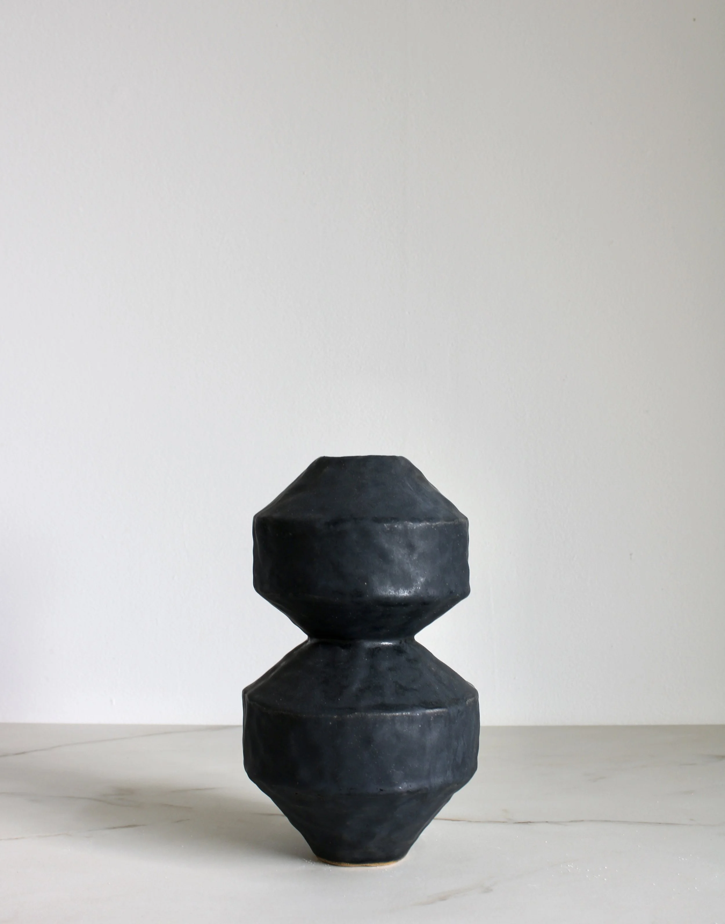 Coal Black Geometric Stack