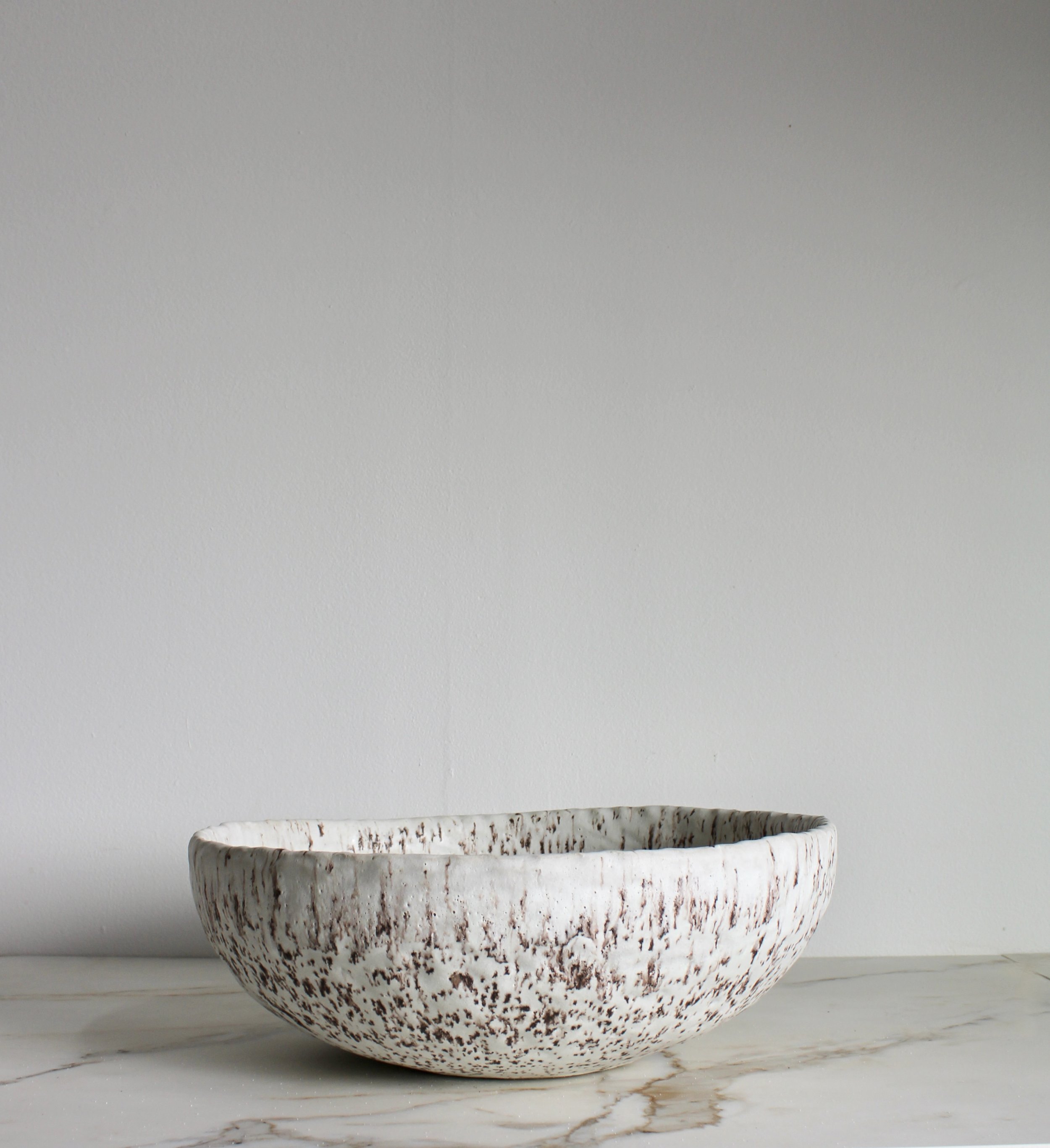 Speckled White Large Bowl 1