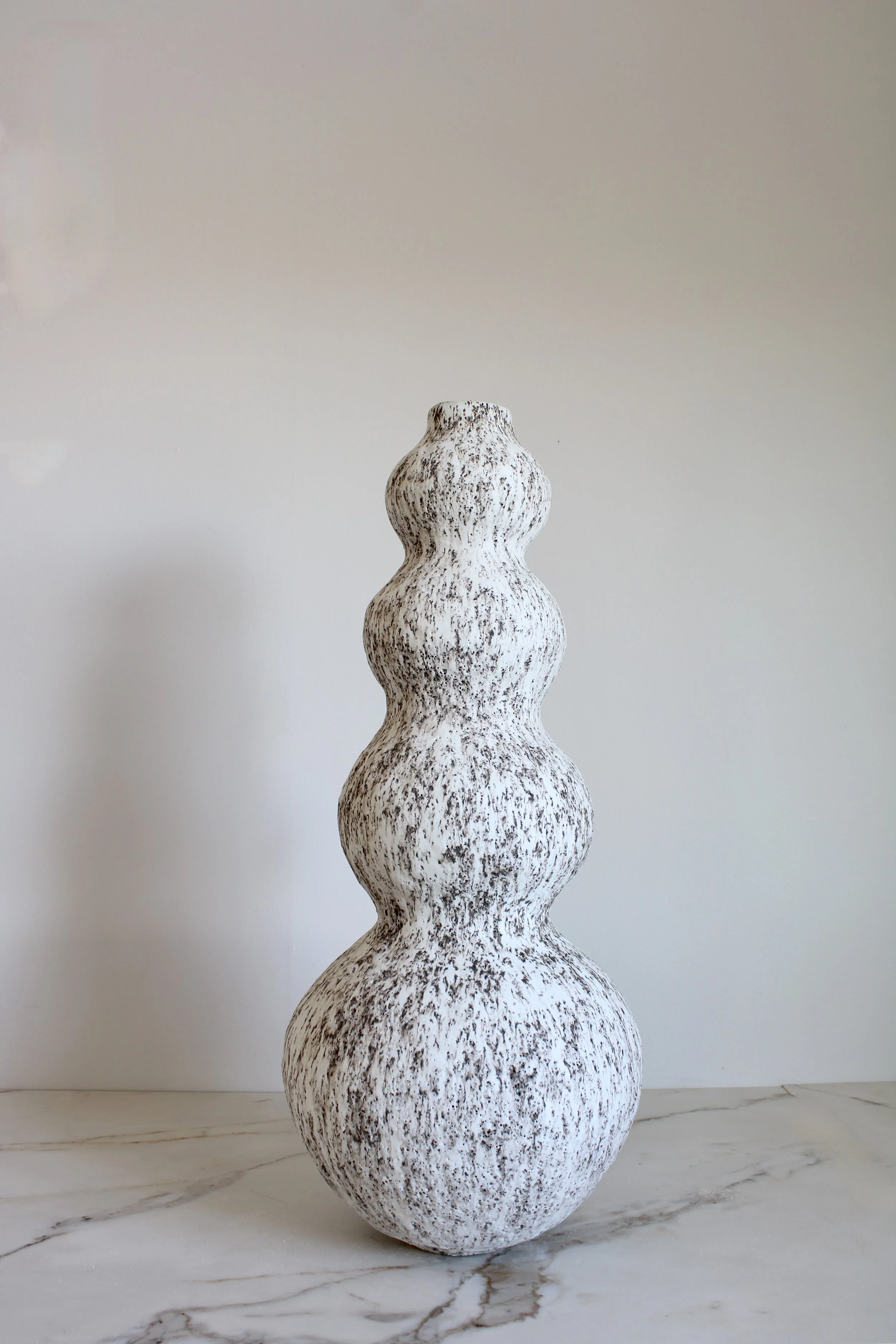 Speckled White Quad Curve Large