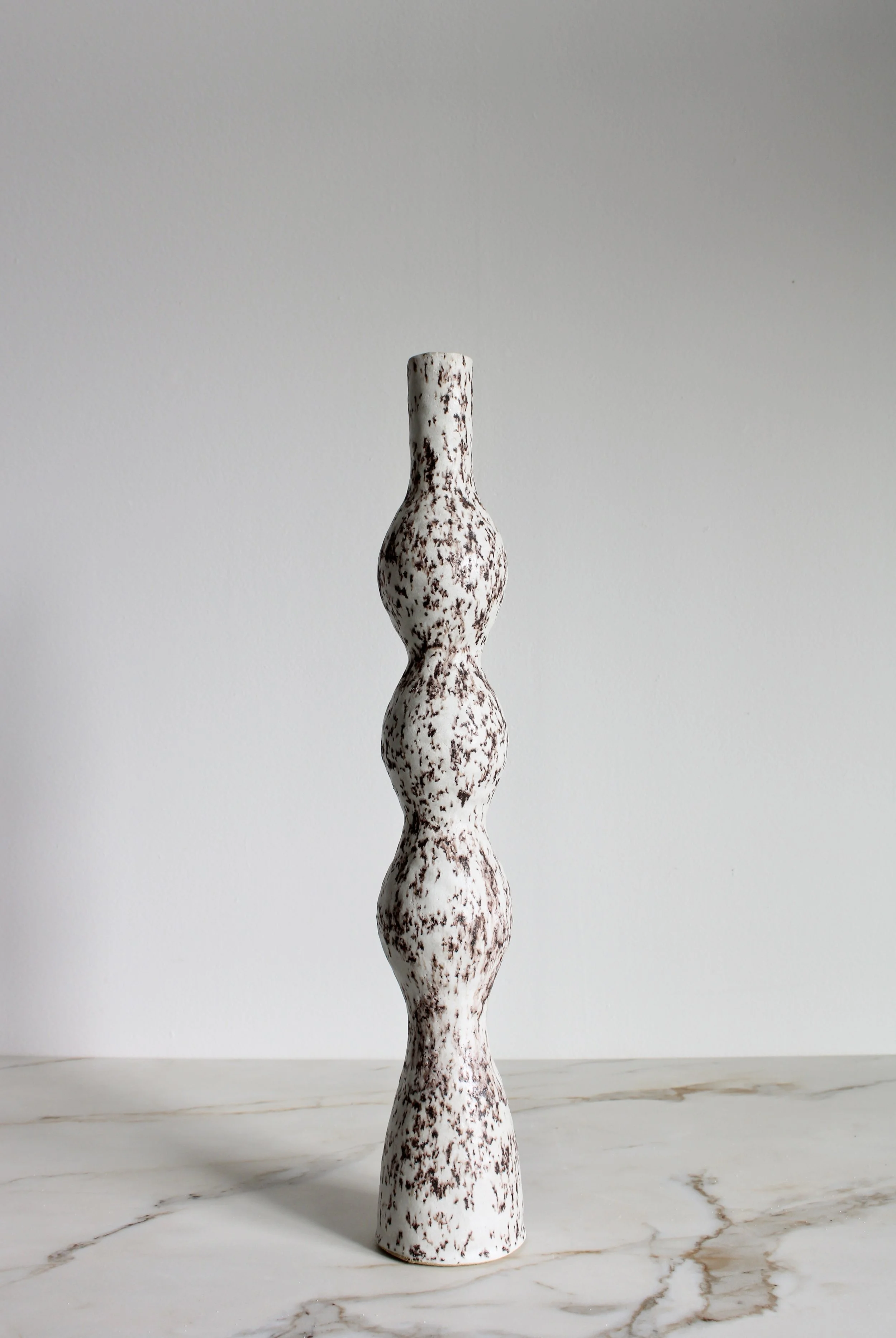 Speckled White Tall Curvy Bottle 2
