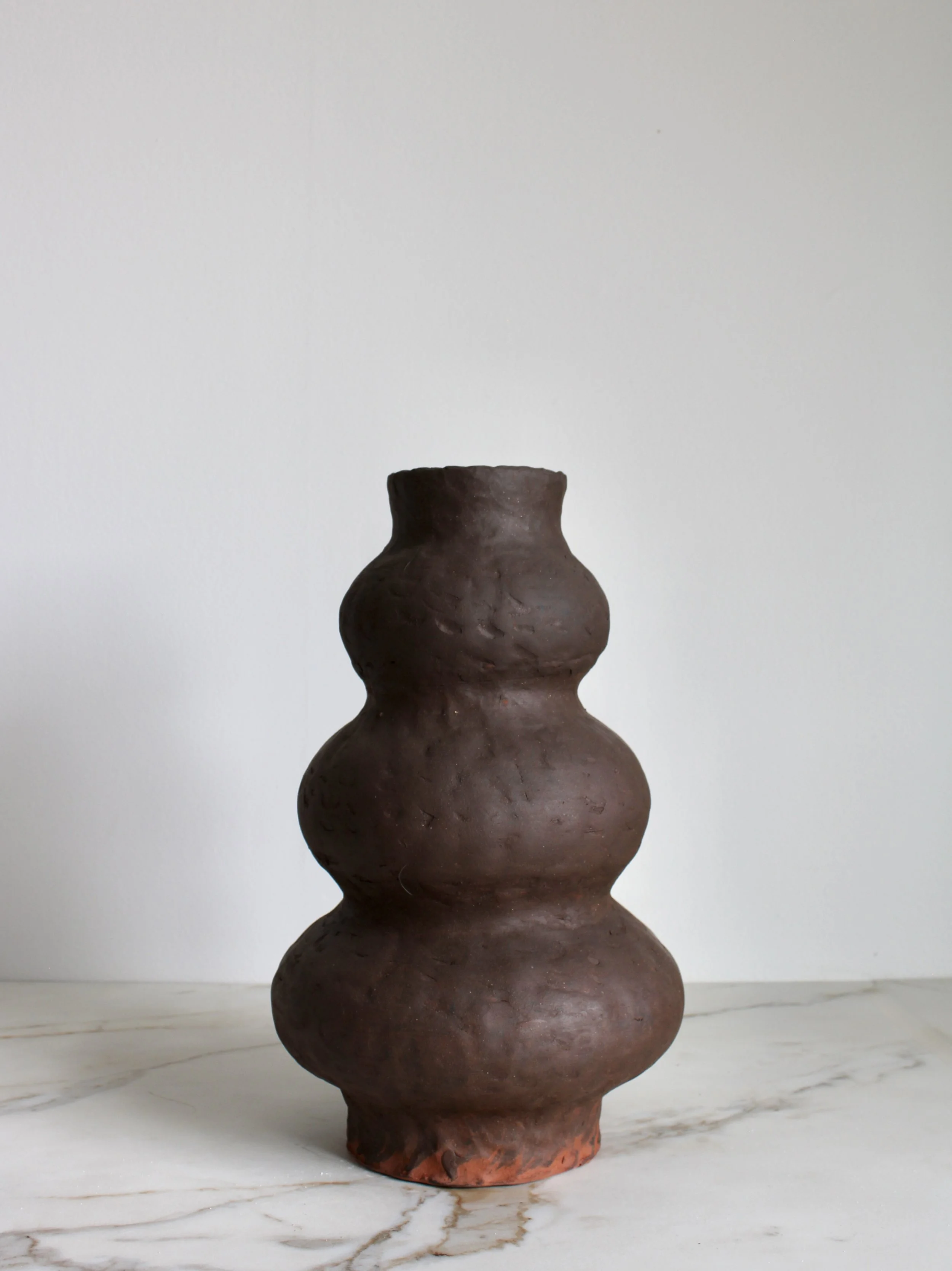 Brown Stoneware Triple Curve