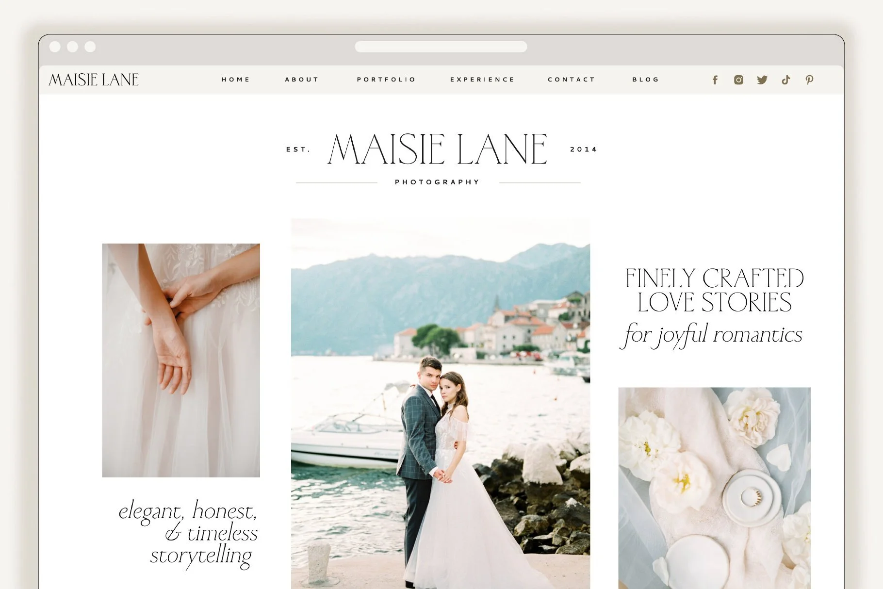 Maisie Lane Showit Website Template