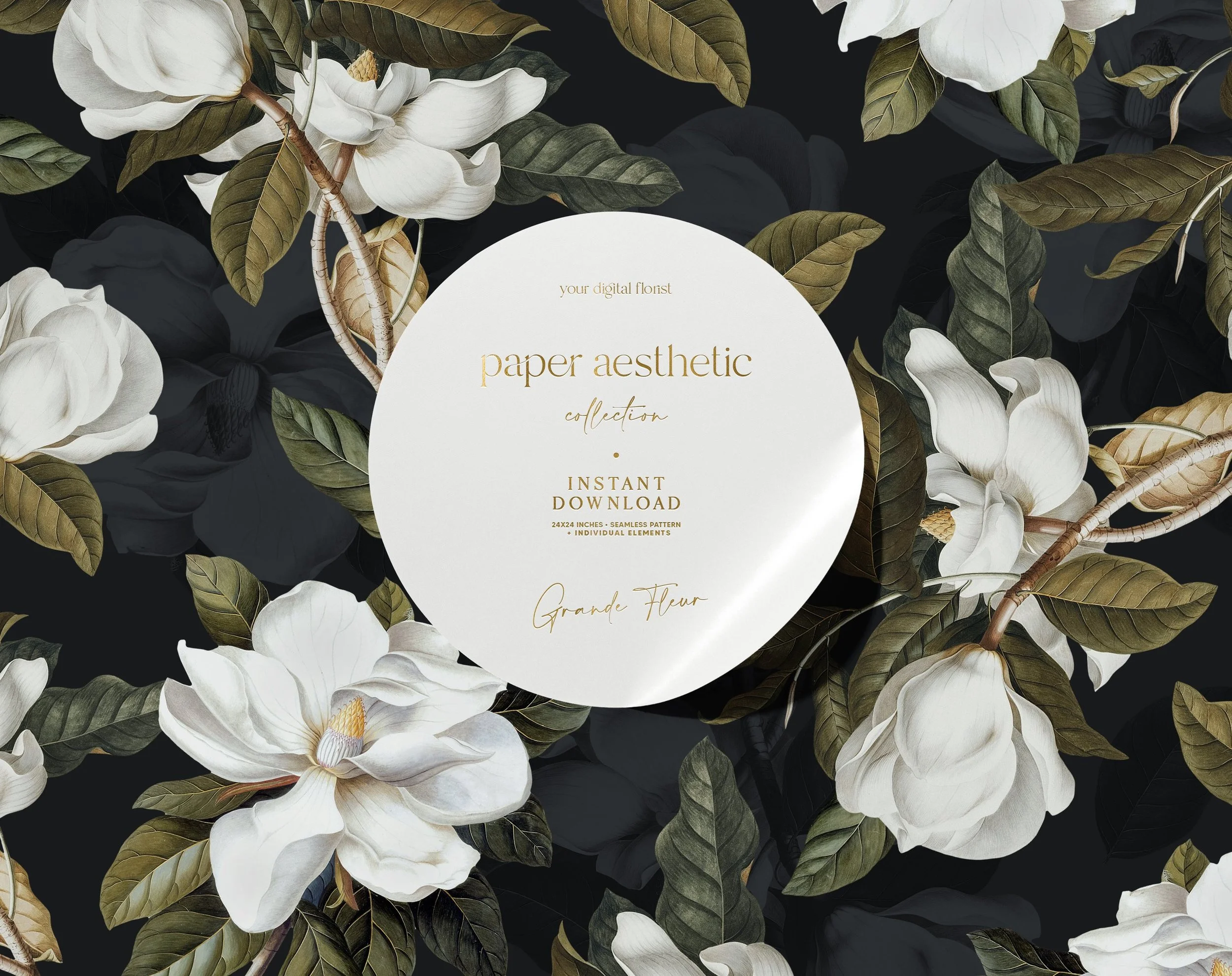 Magnolia Floral Paper Pack