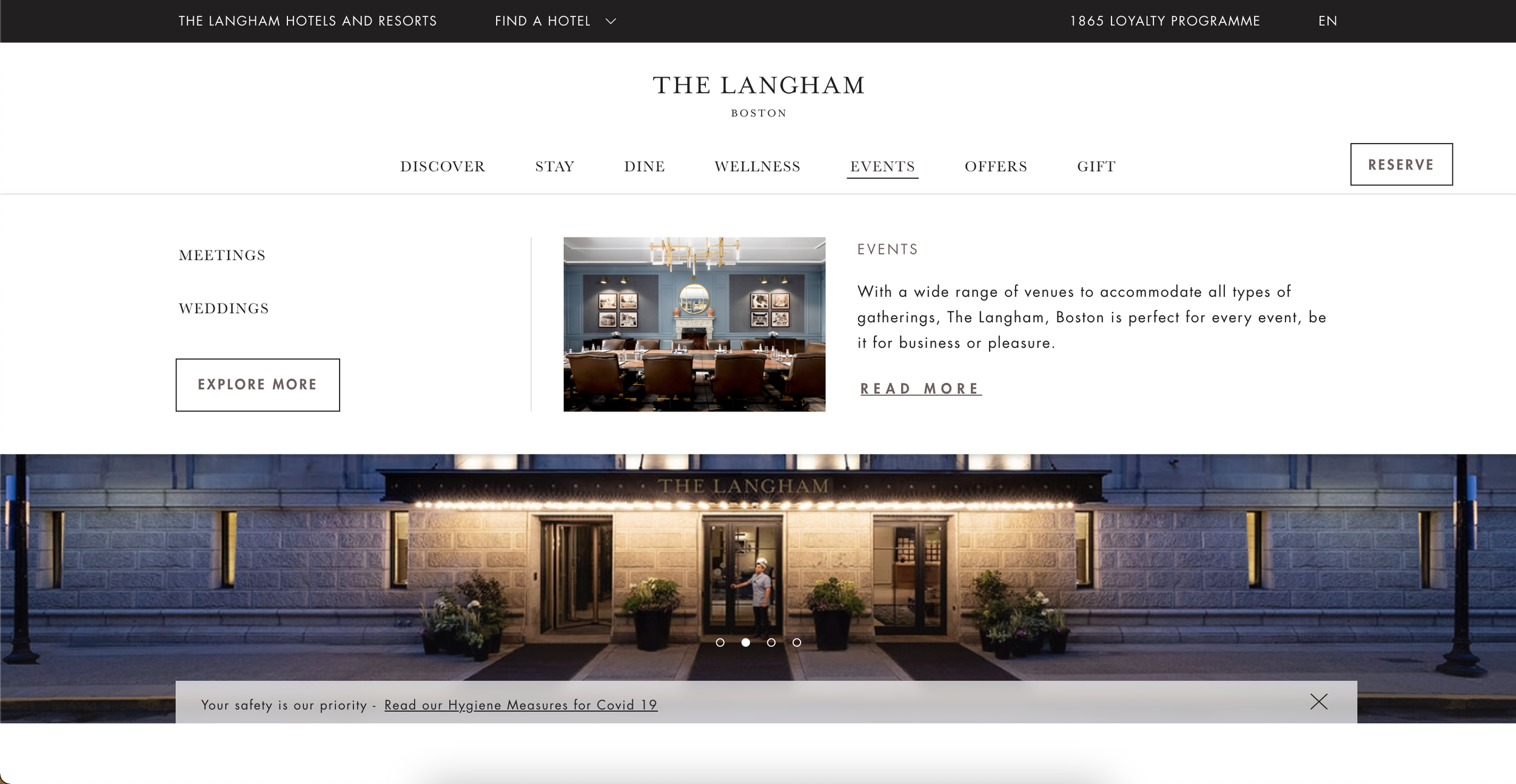 Langham Boston - Dropdown menu.png