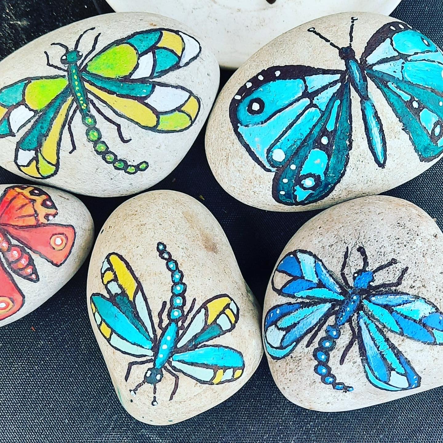 Painted stones for our summer stalls