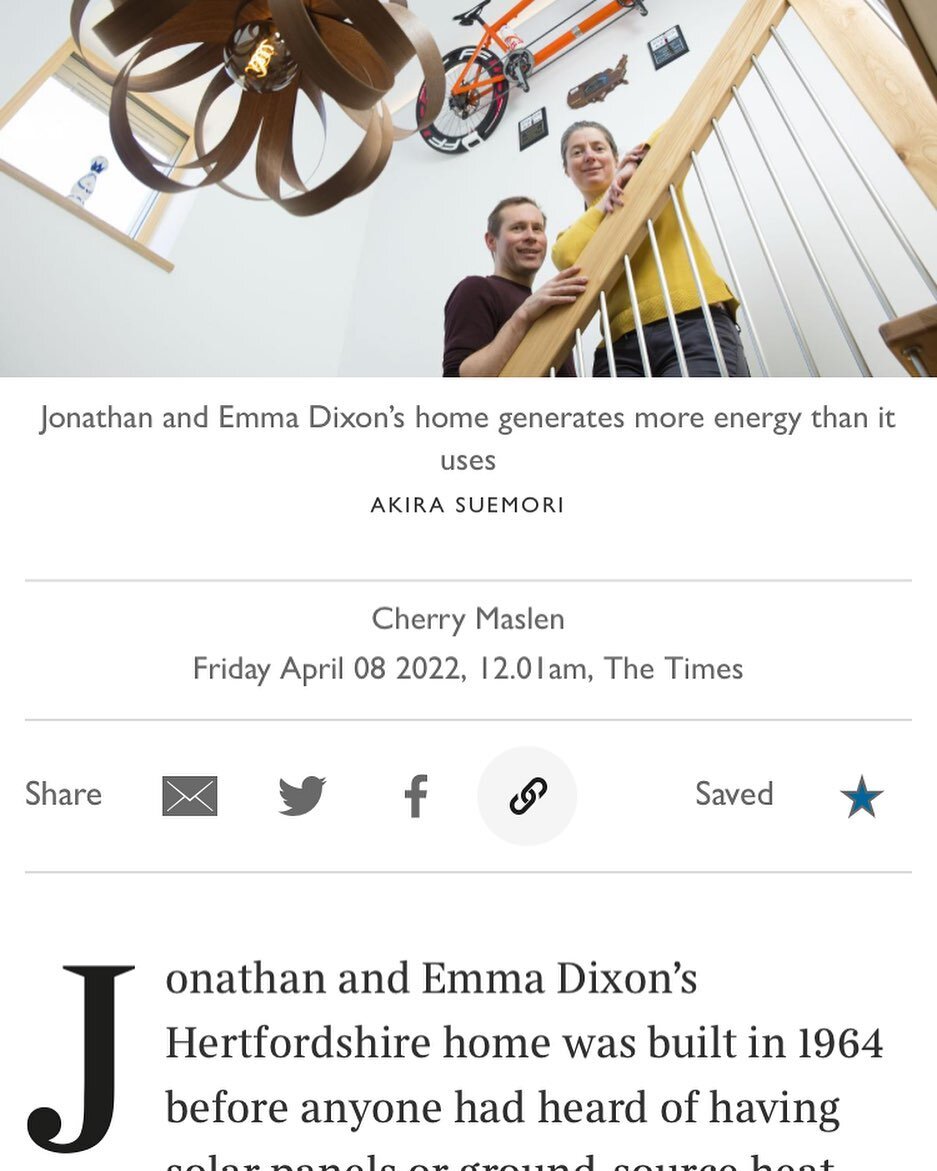 An article published yesterday in The Times about the Passivhaus lighting design project I recently completed. Hoping to work on some more lovely projects with @adpracticeltd ! https://www.thetimes.co.uk/article/retrofitting-has-cut-our-energy-bills-