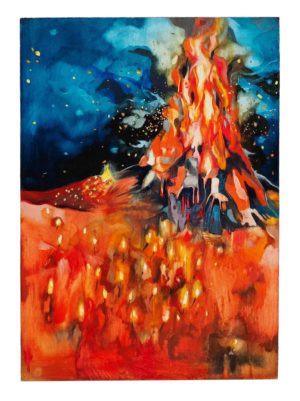Jane Peacock_Torchlight Procession_oil on wooden panel_2026 low res.jpeg