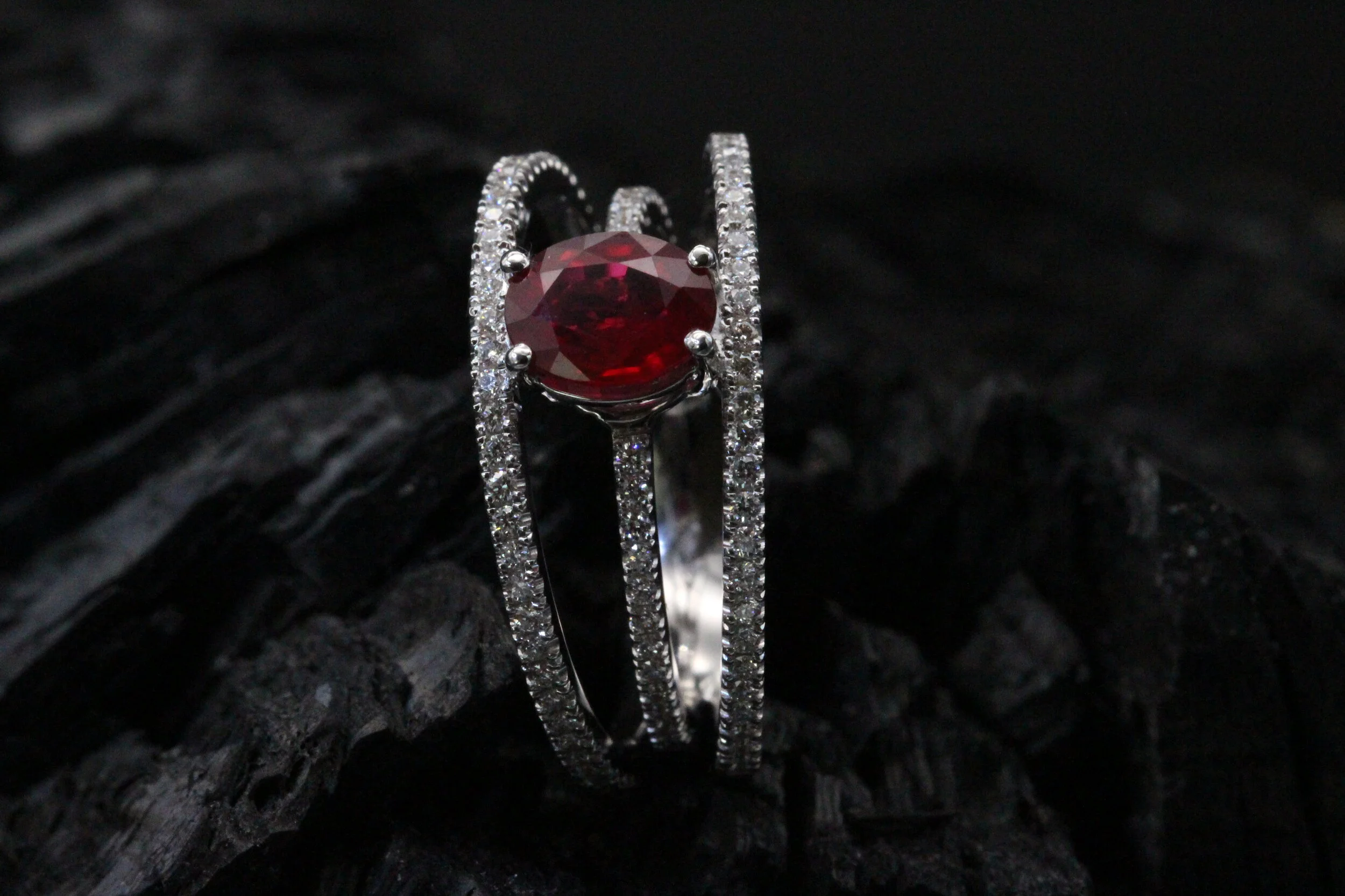 Burmese Ruby Diamond Ring – Aphrodite by Sagess