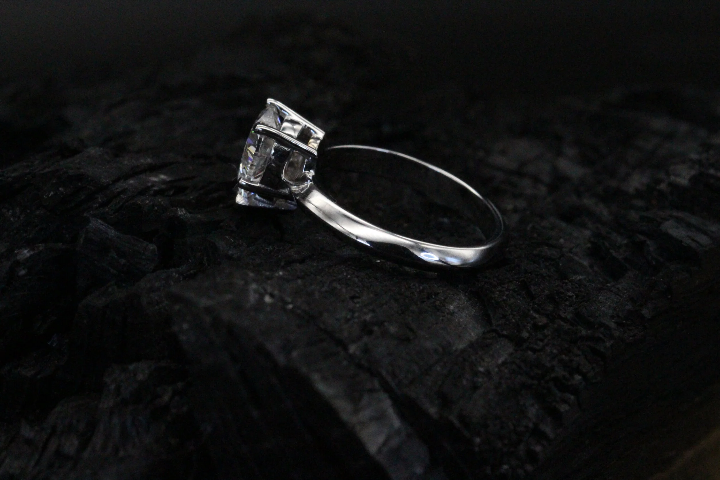 18Kt Gold Solitaire Heart Diamond Ring by Sagess