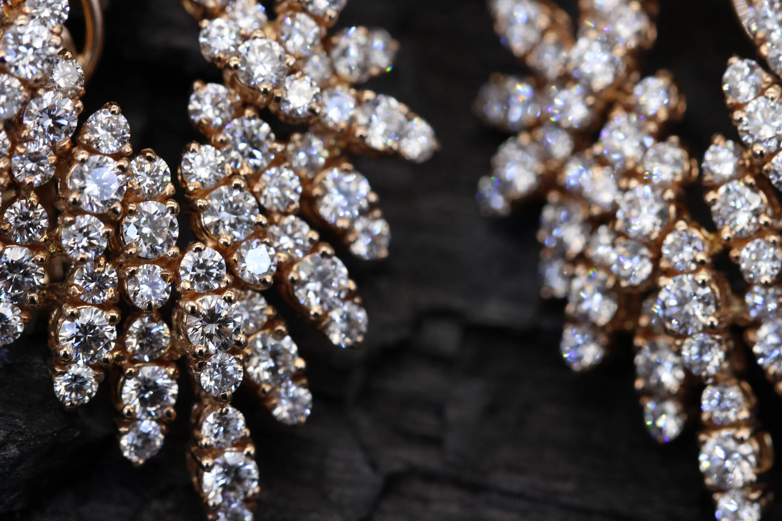 Exclusive High-End Jewelry from Antwerp - Rose Gold Diamond Earrings