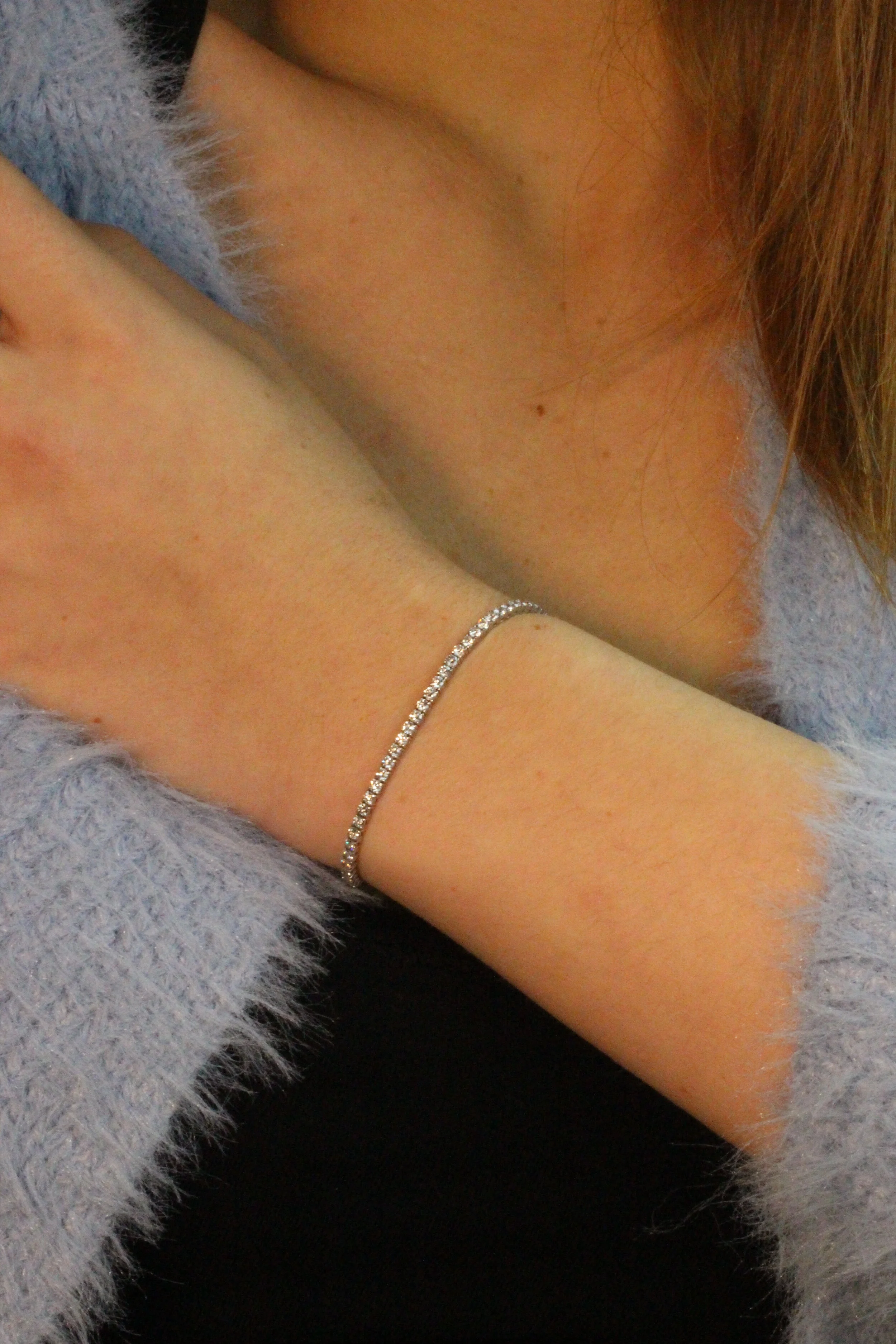 Classic Diamond Tennis Bracelet - Rivière  by Sagess