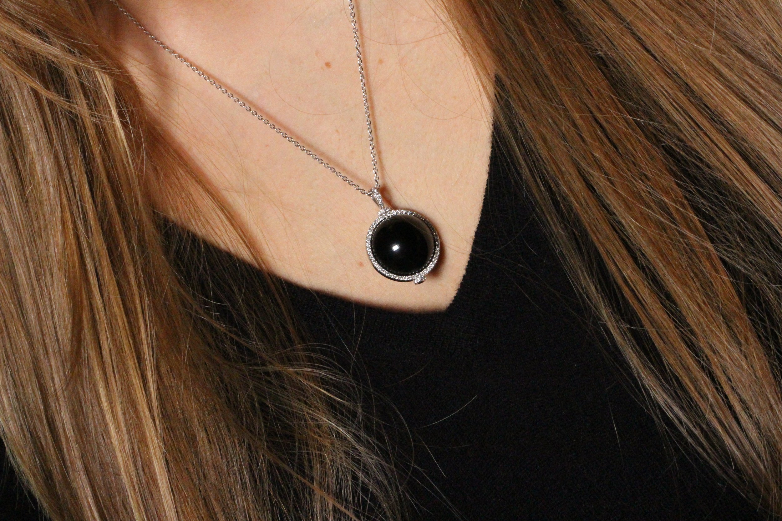 Magic charms pendant black obsidian set with diamonds.JPG