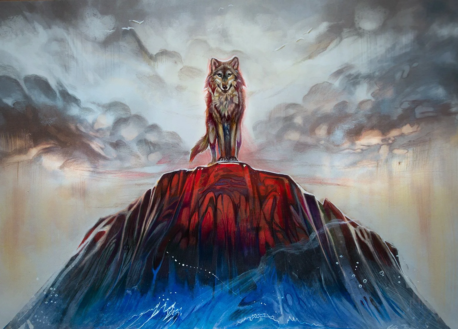 Wolf on the Cliff