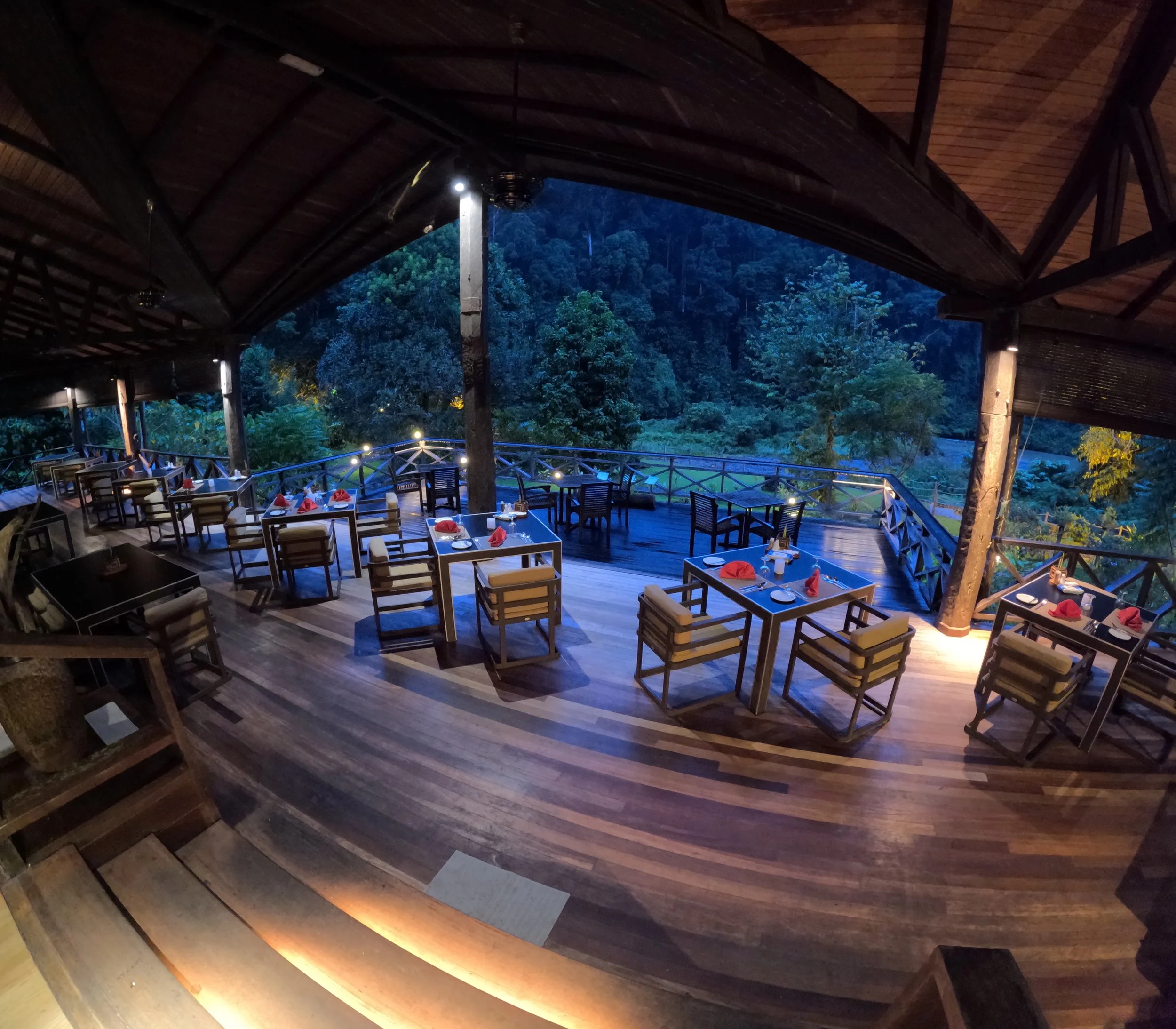 The incredible restaurant at Danum Valley