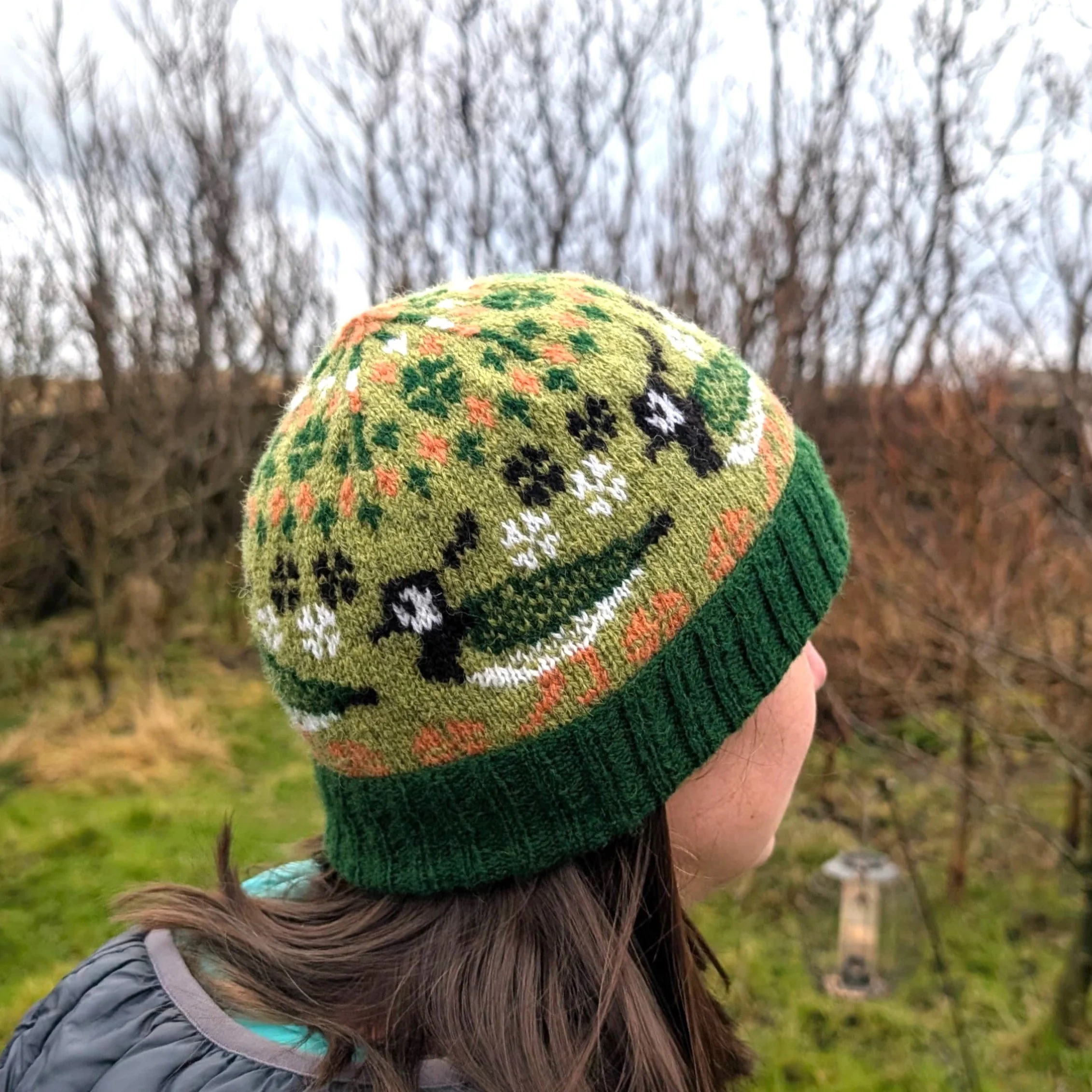 Lapwing beanie by Beth Aucott, RSPB Shetland