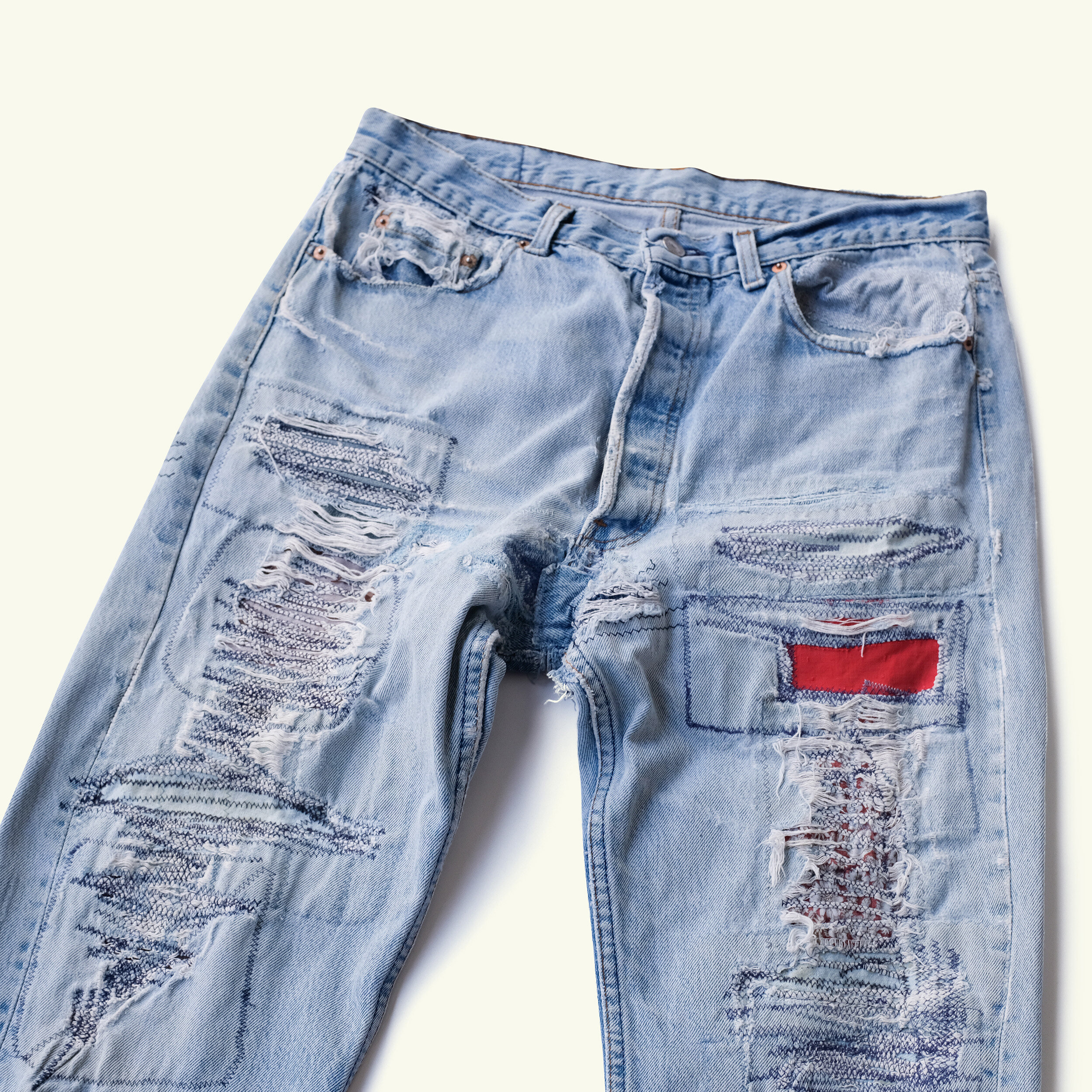 levi's 501 distressed jeans
