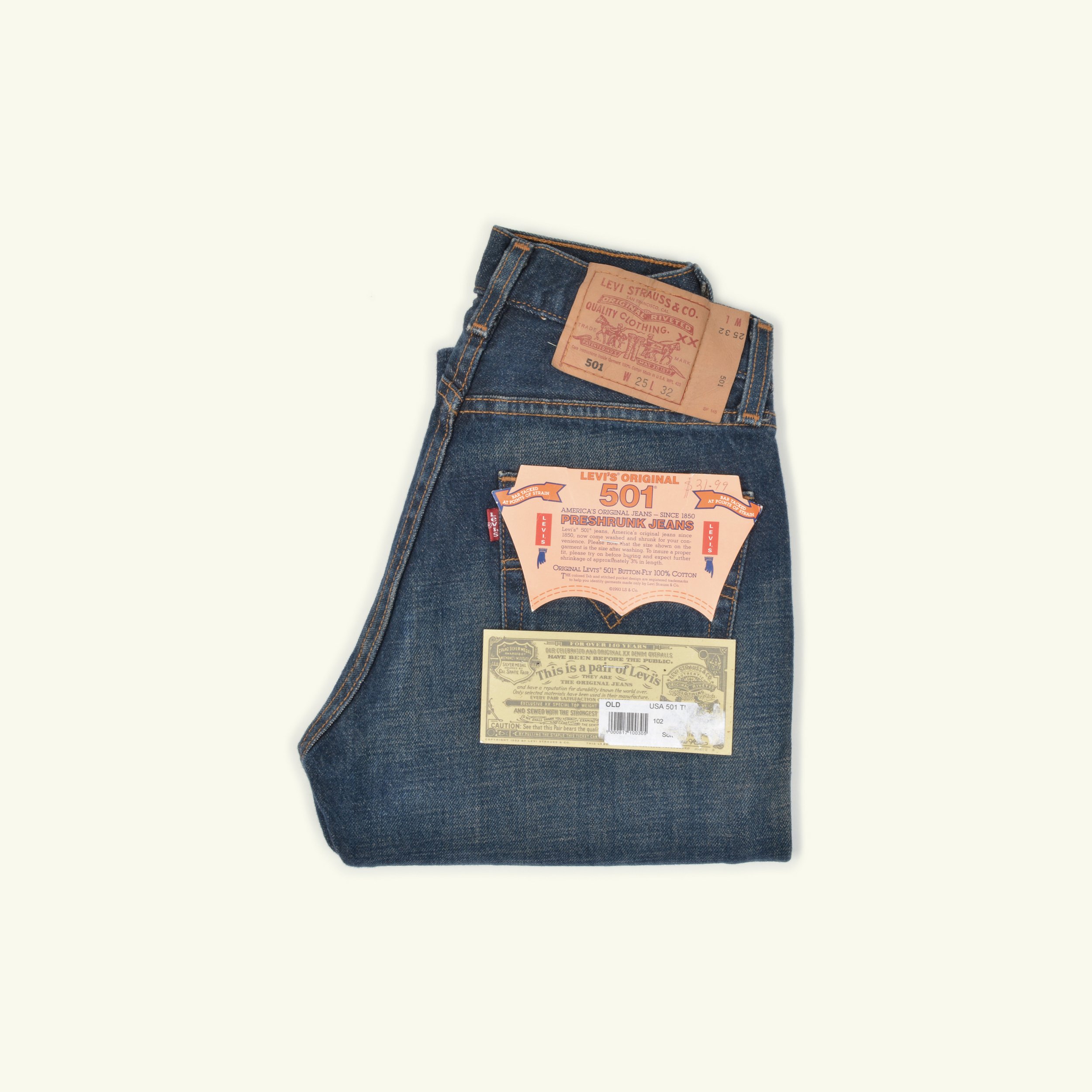c.1990 Deadstock Levi's 501 denim jeans — LE VIF