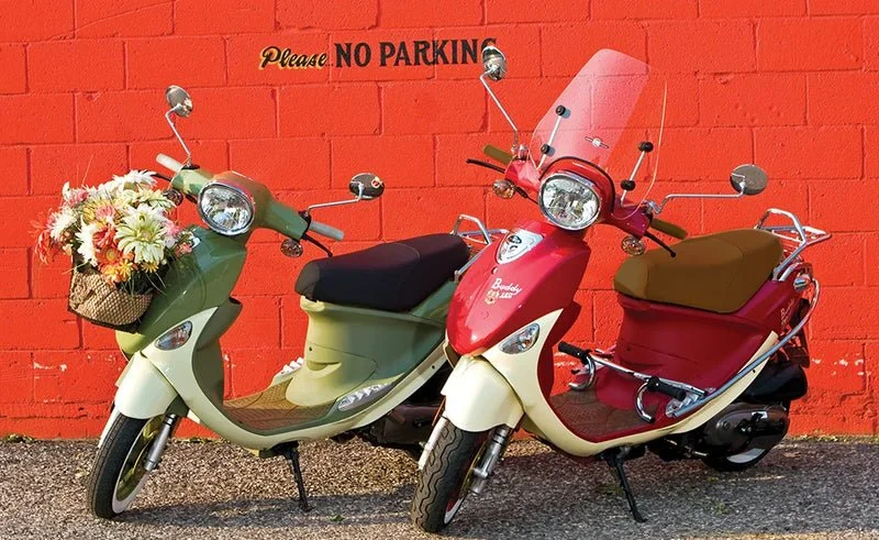 2026 Genuine Buddy 50 International scooter — three-quarter rear view