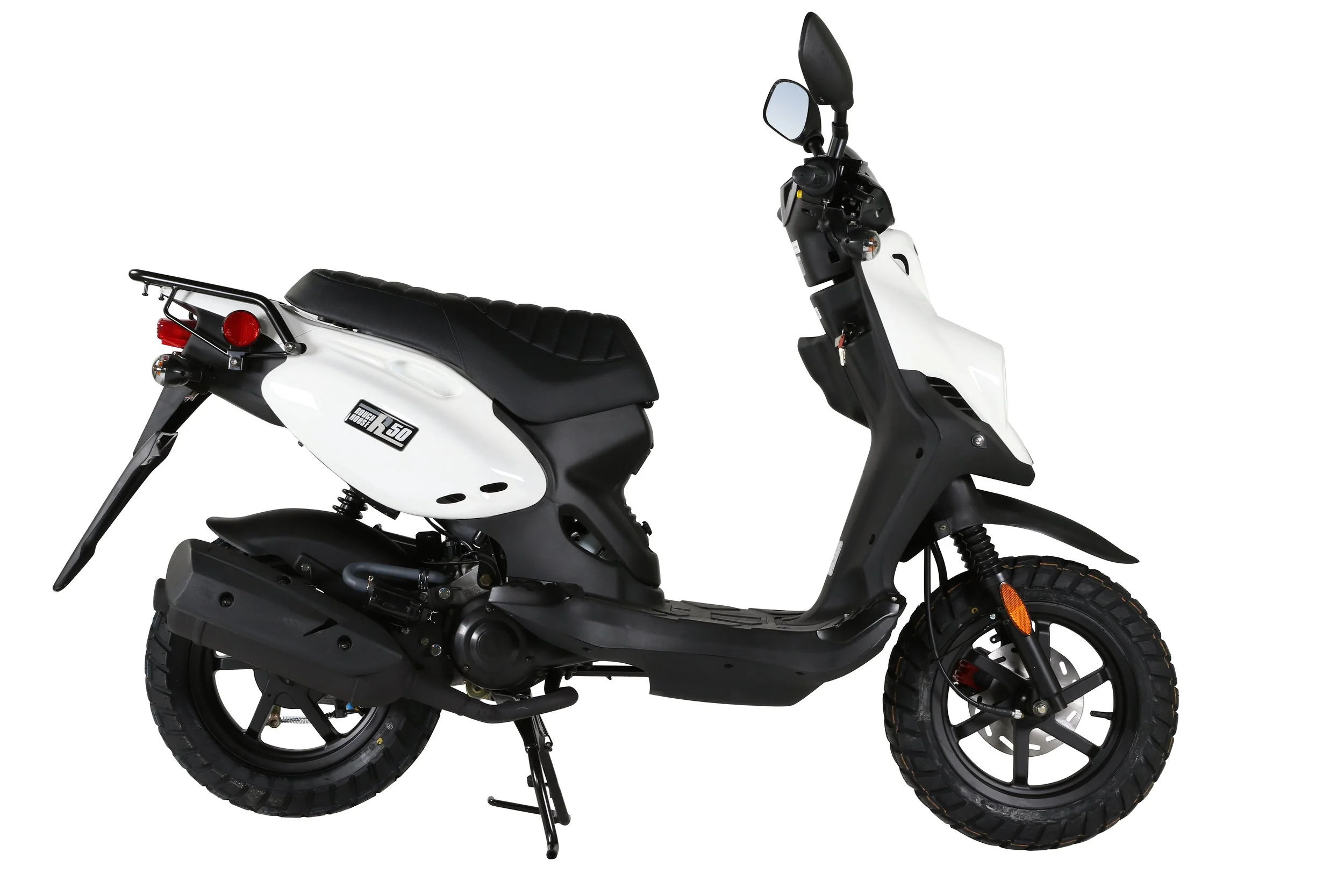 2026 Genuine RoughHouse 50 scooter in White — rear view 3