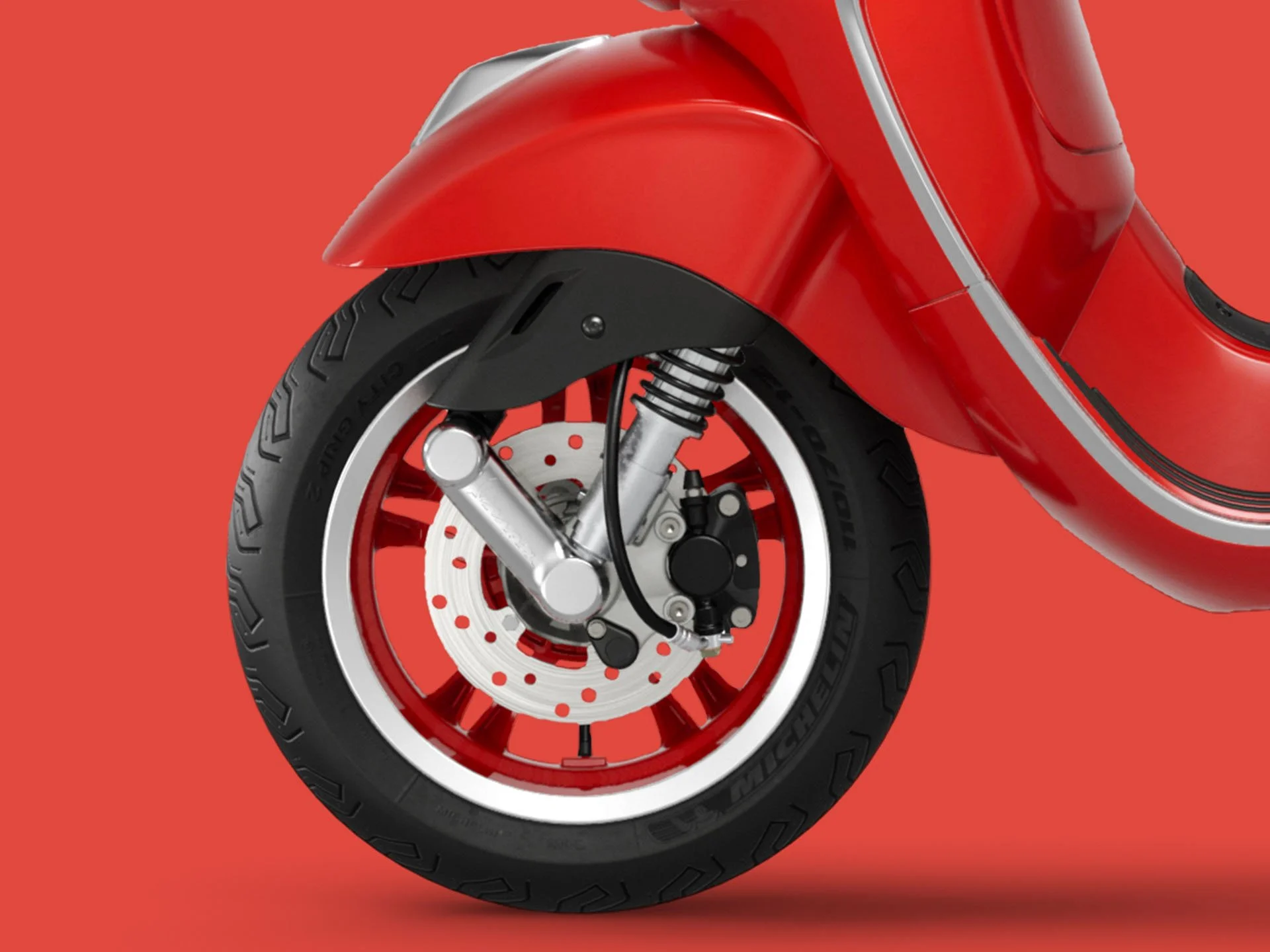 2026 Vespa Primavera 150 scooter in Red — rear view 5