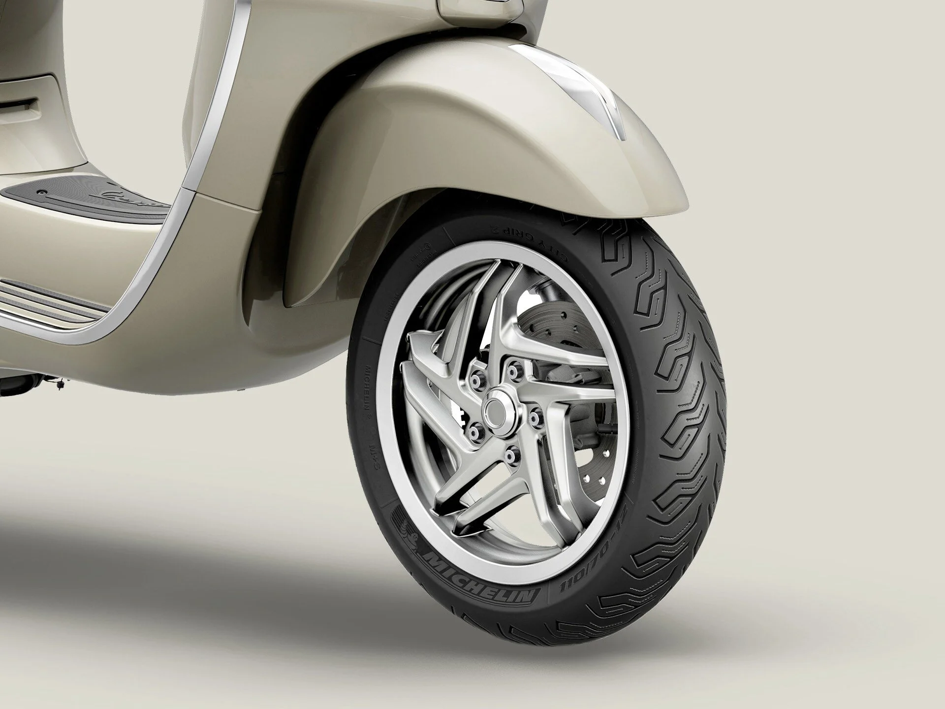 2026 Vespa Primavera 50 scooter in Beige — alternate studio view 2
