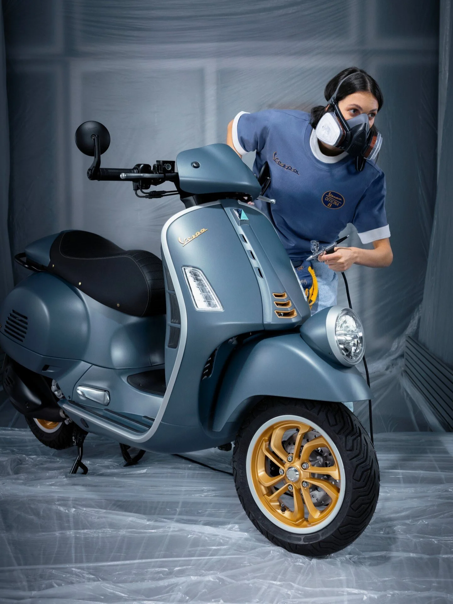 2026 Vespa GTV 310 scooter — close-up styling detail 2
