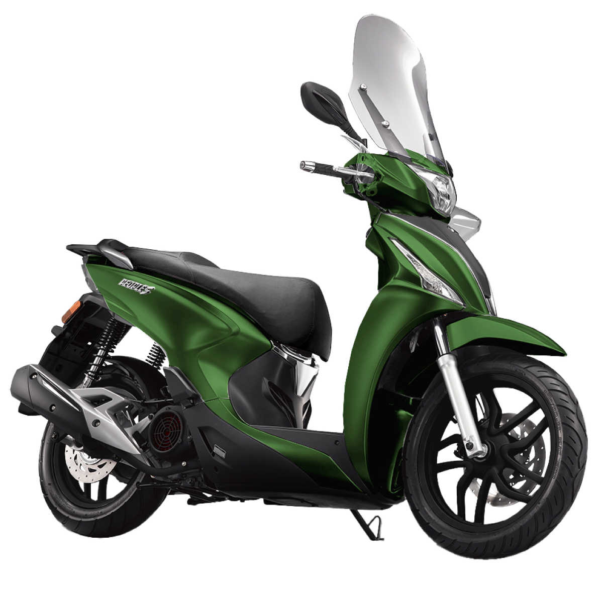 2026 Kymco People S 150i ABS scooter in Green — alternate studio view