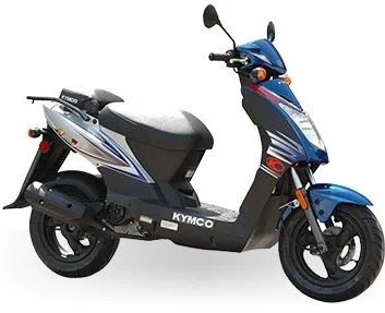 2026 Kymco Agility 50 scooter in Blue — full-length studio view 2
